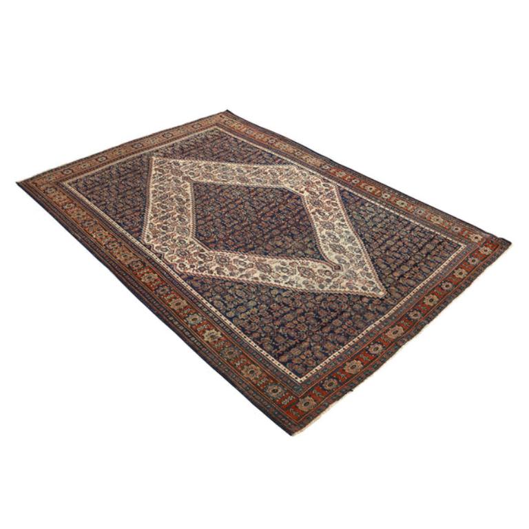 Perse Tapis persan ancien Seneh - Taille : 6'6x4'7 en vente