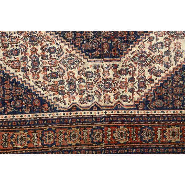 Noué à la main Tapis persan ancien Seneh - Taille : 6'6x4'7 en vente