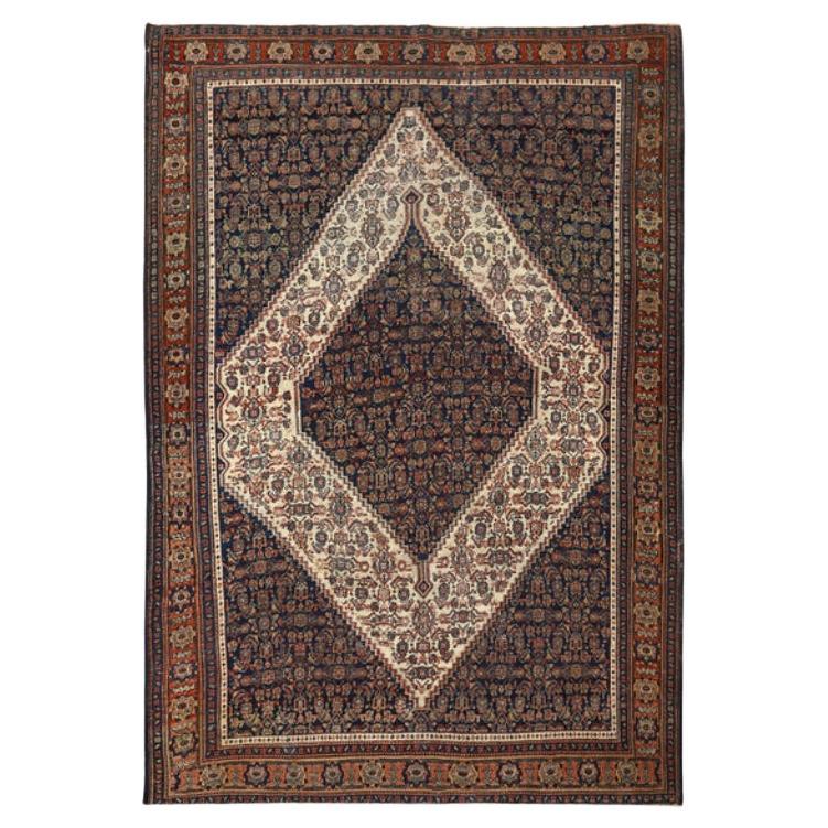 Tapis persan ancien Seneh - Taille : 6'6x4'7