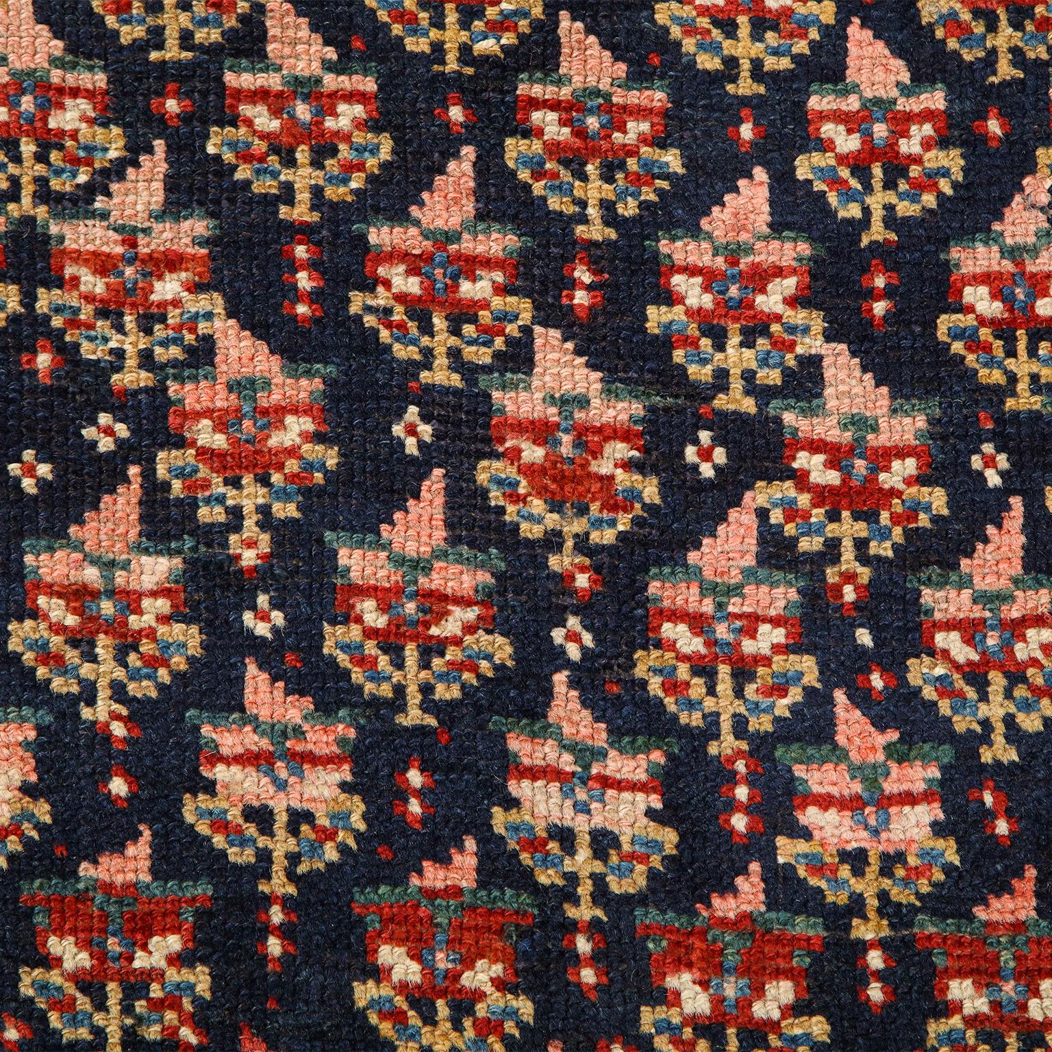 Antike 1900er Wolle Persisch Senneh Teppich, 5' x 9' (Pflanzlich gefärbt) im Angebot