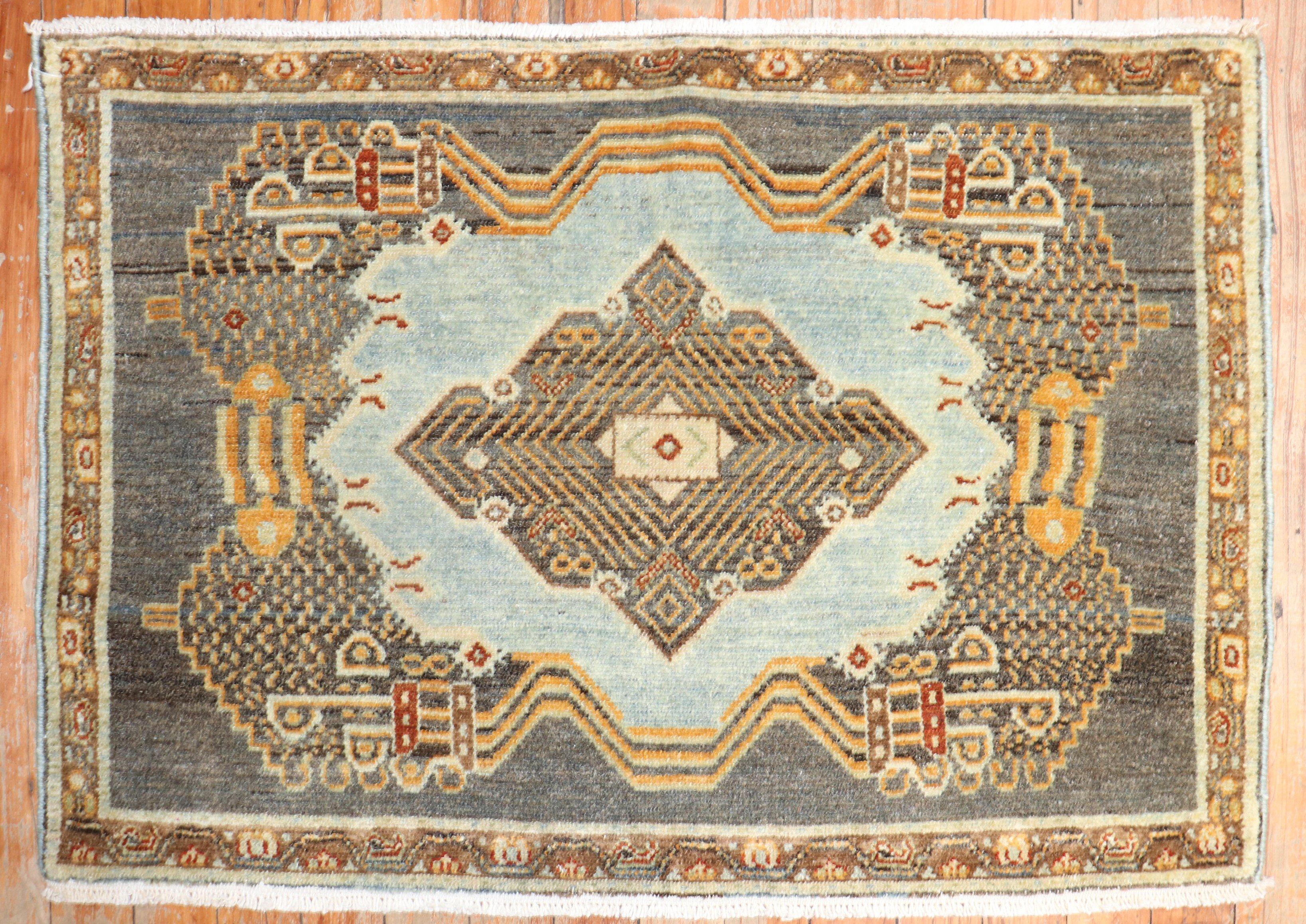 A fine antique Persian Senneh mini-size rug from the 1st quarter of the 20th century

Measure: 1'11'' x 2'8'' circa 1920


Antique Senneh rugs are one of the most distinctive of all Persian rugs, even though the designs are often similar to