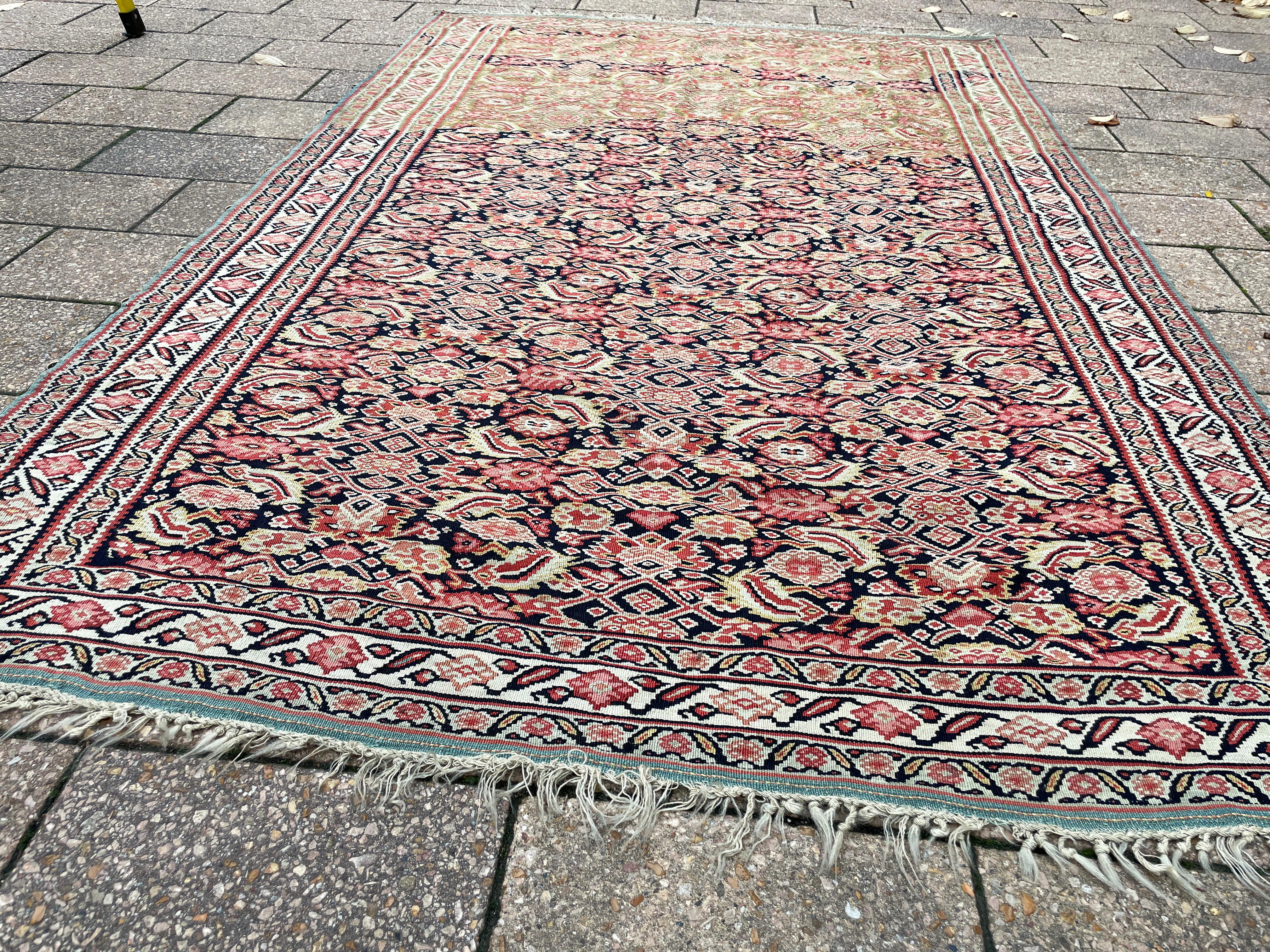 Antique Persian Senneh Kilim, flat weave  For Sale 4