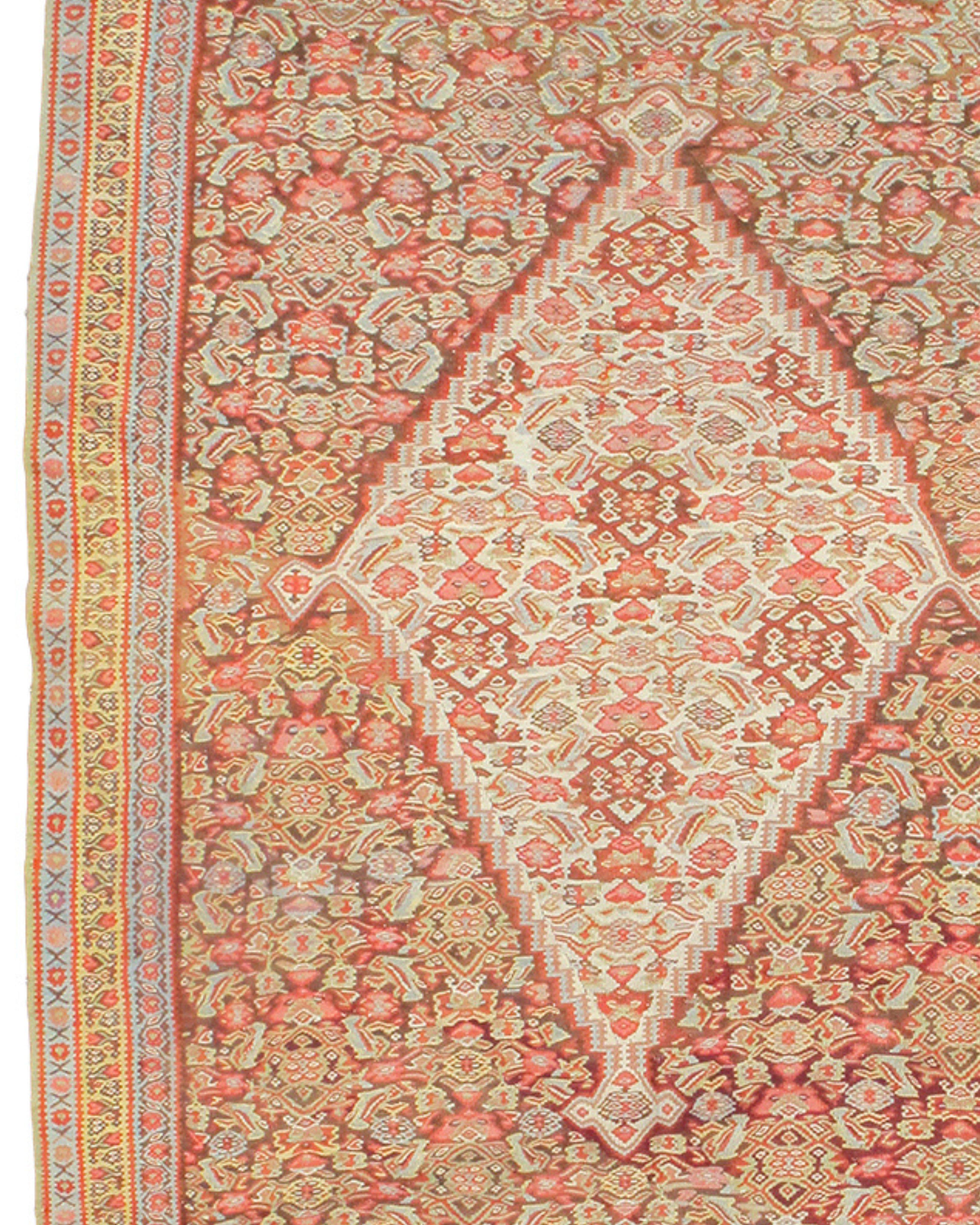 Antique Persian Senneh Kilim Rug, c. 1900

Additional Information:
Dimensions: 4'2