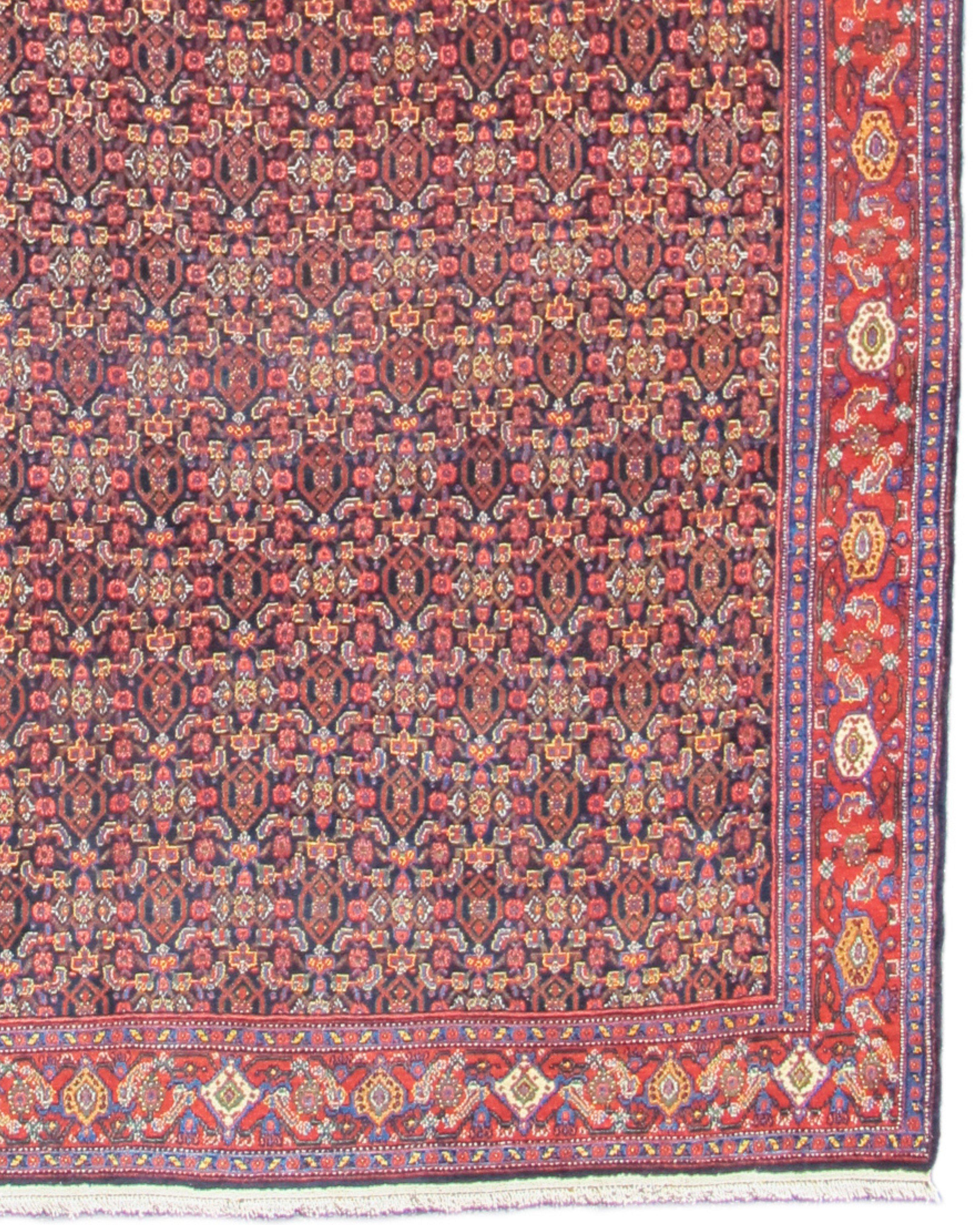 19th Century Antique Persian Senneh Long Rug, c. 1900 For Sale