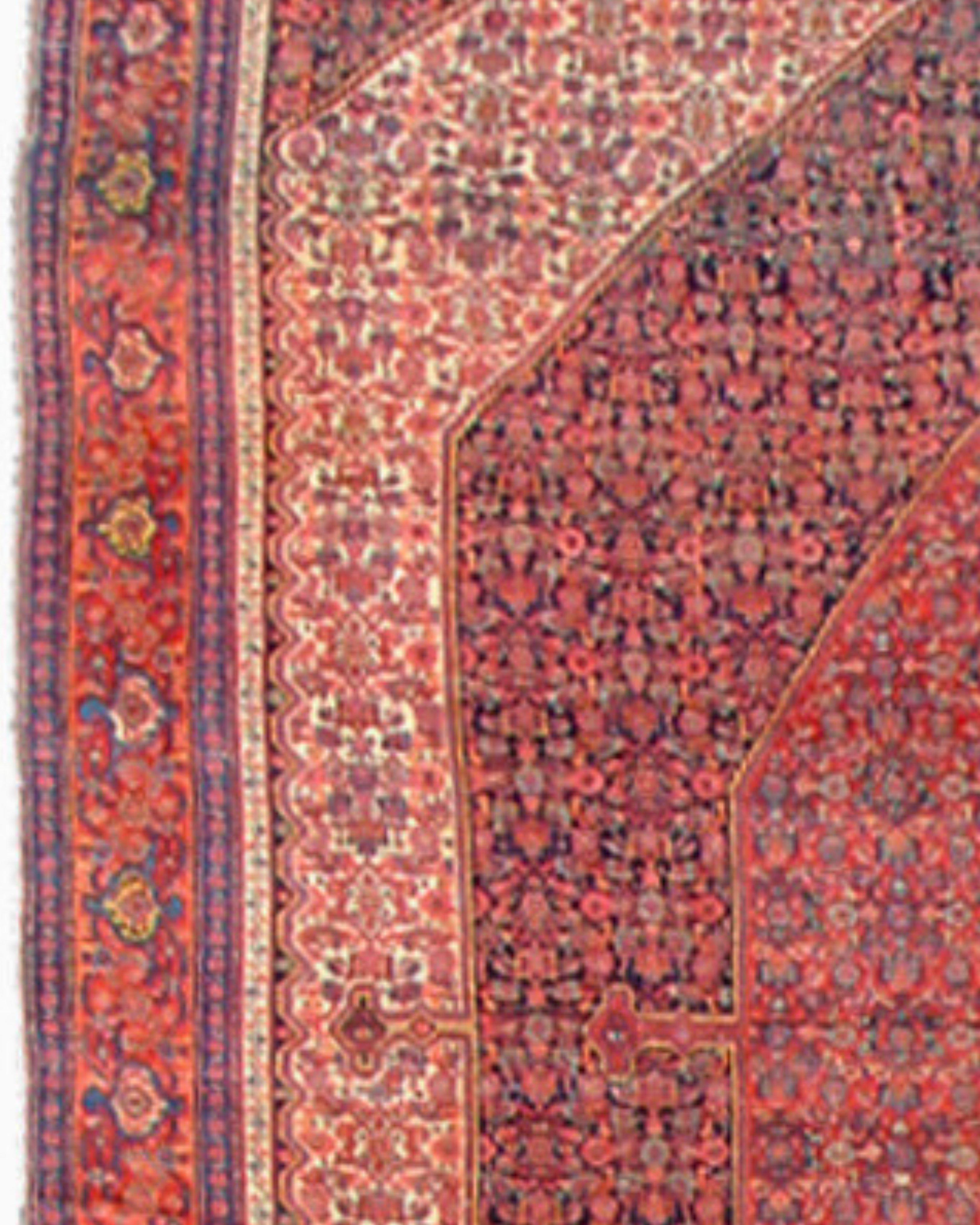 Hand-Knotted Antique Persian Senneh Rug, 19th Century For Sale