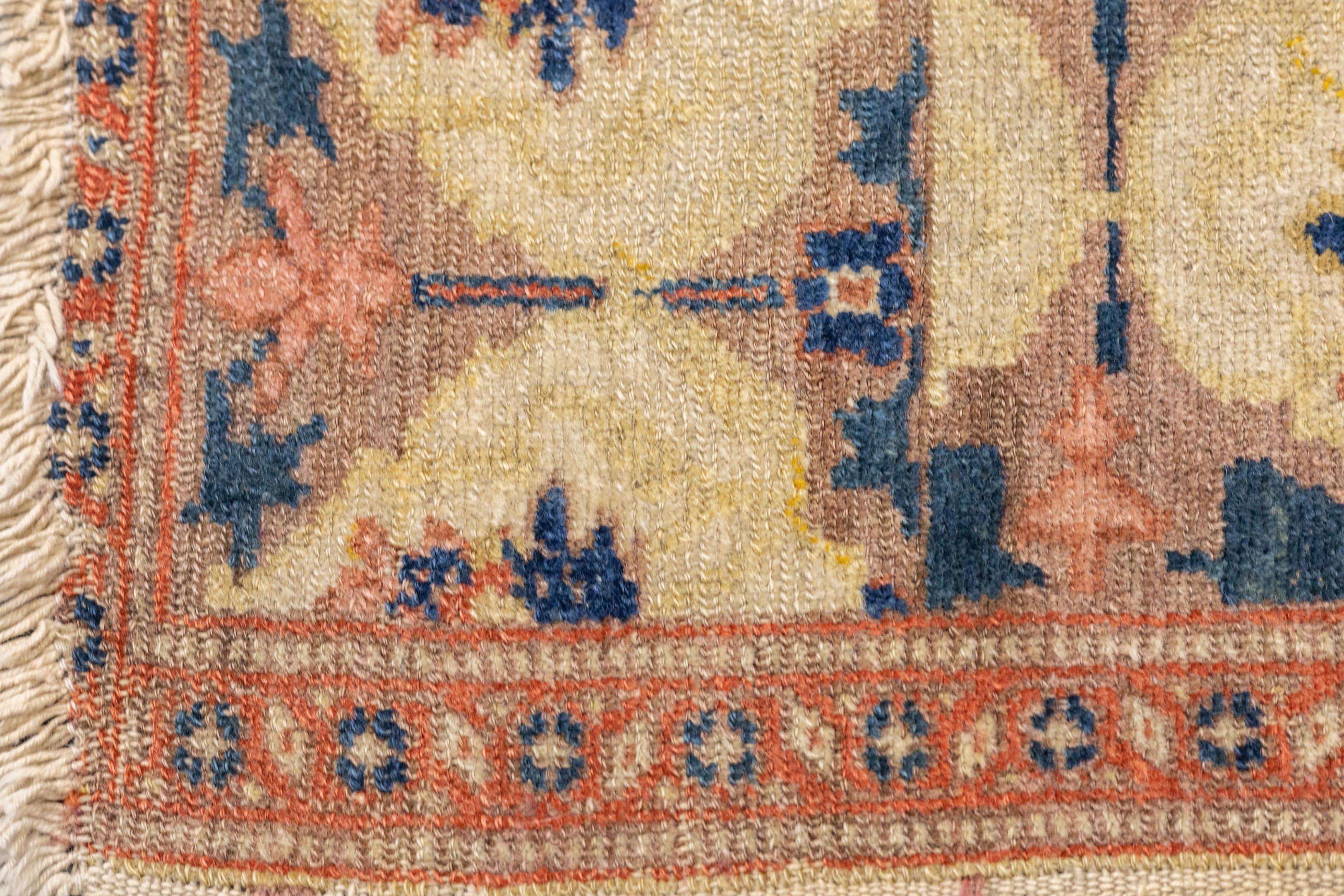 Antiker persischer Senneh-Teppich 4'6'' x 6'2'' im Angebot 2