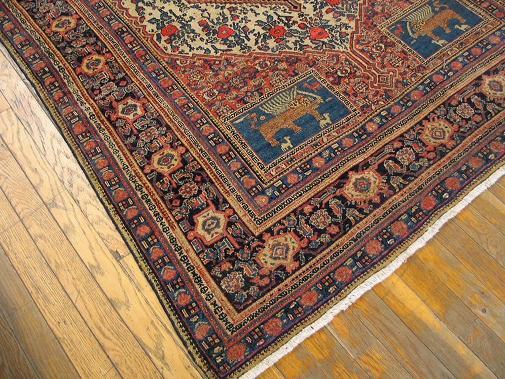 Hand-Knotted Antique Persian Senneh Rug For Sale