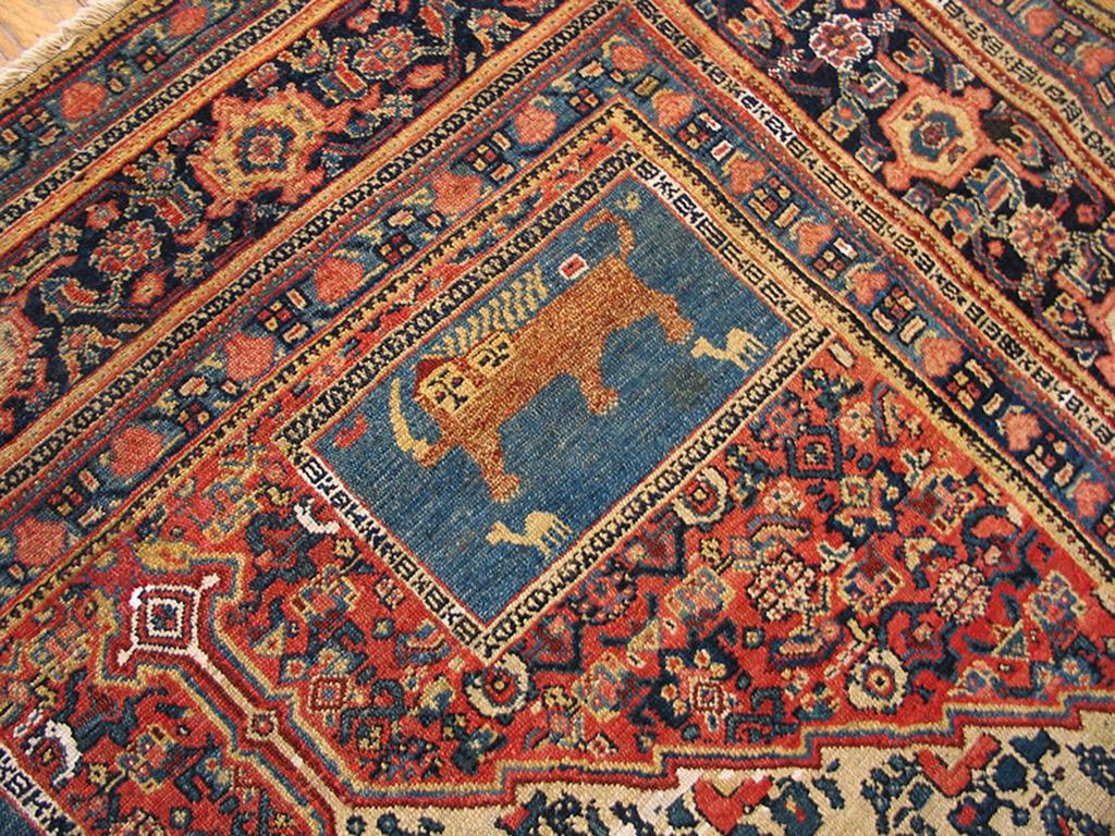 Wool Antique Persian Senneh Rug For Sale
