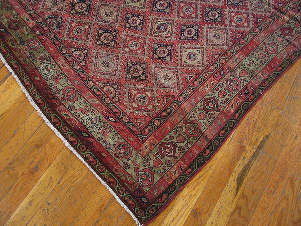 Annodato a mano Tappeto Senneh persiano della fine del XIX secolo ( 5'6'' x 11' - 168 x 335 ) in vendita
