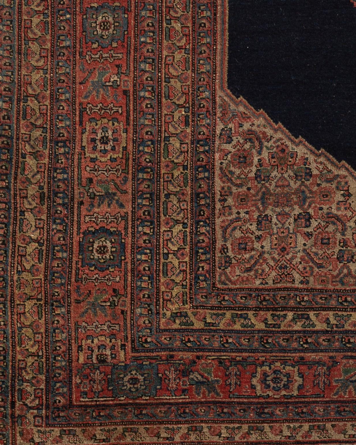 19th Century Antique Persian Senneh Rug, circa 1880 For Sale