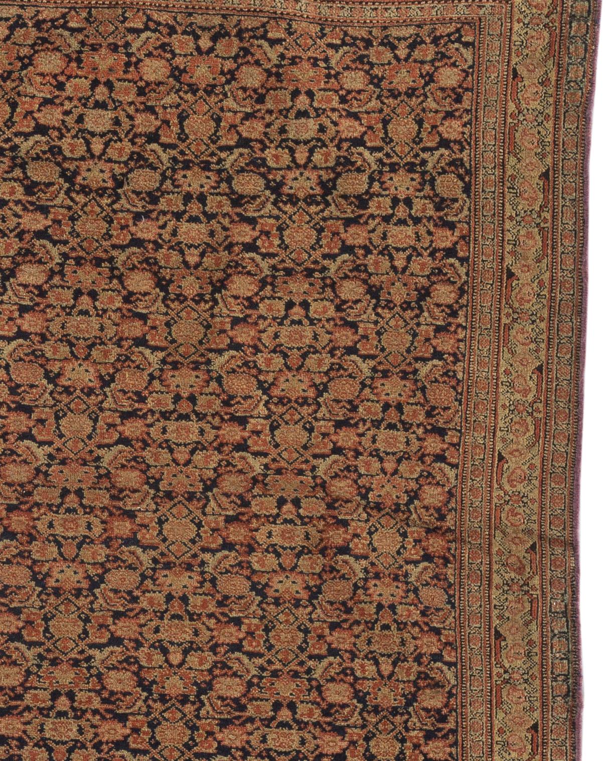 19th Century Antique Persian Senneh Rug, circa 1880  4'6 x 6'6 For Sale