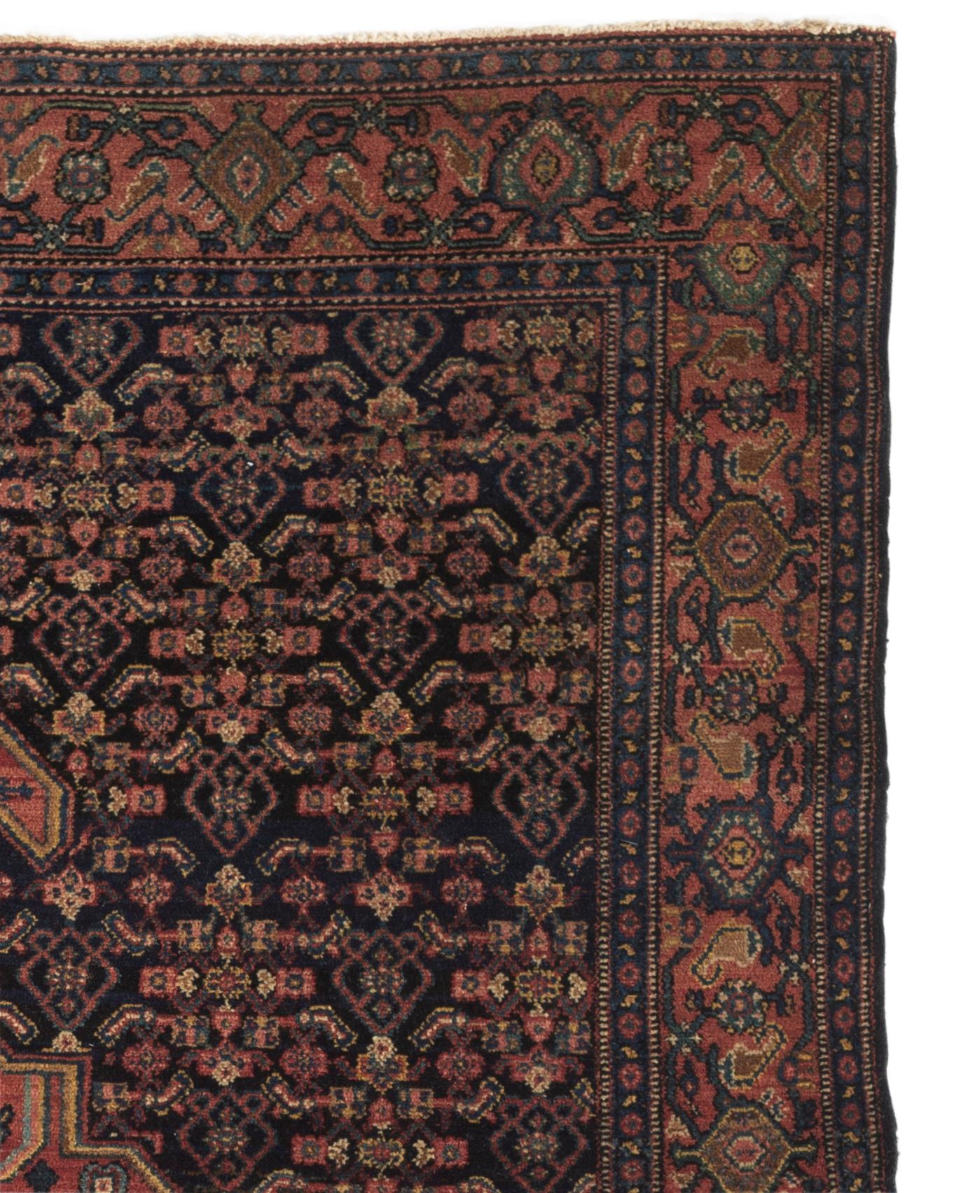 Hand-Woven Antique Persian Senneh Rug, circa 1890 For Sale