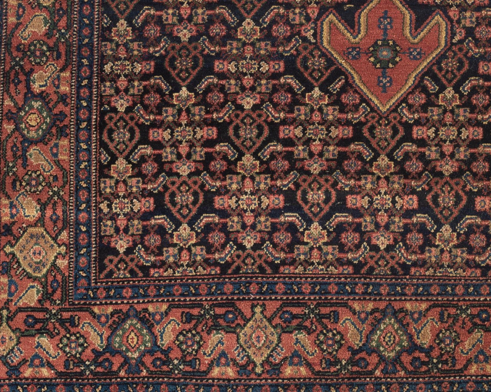Wool Antique Persian Senneh Rug, circa 1890 For Sale