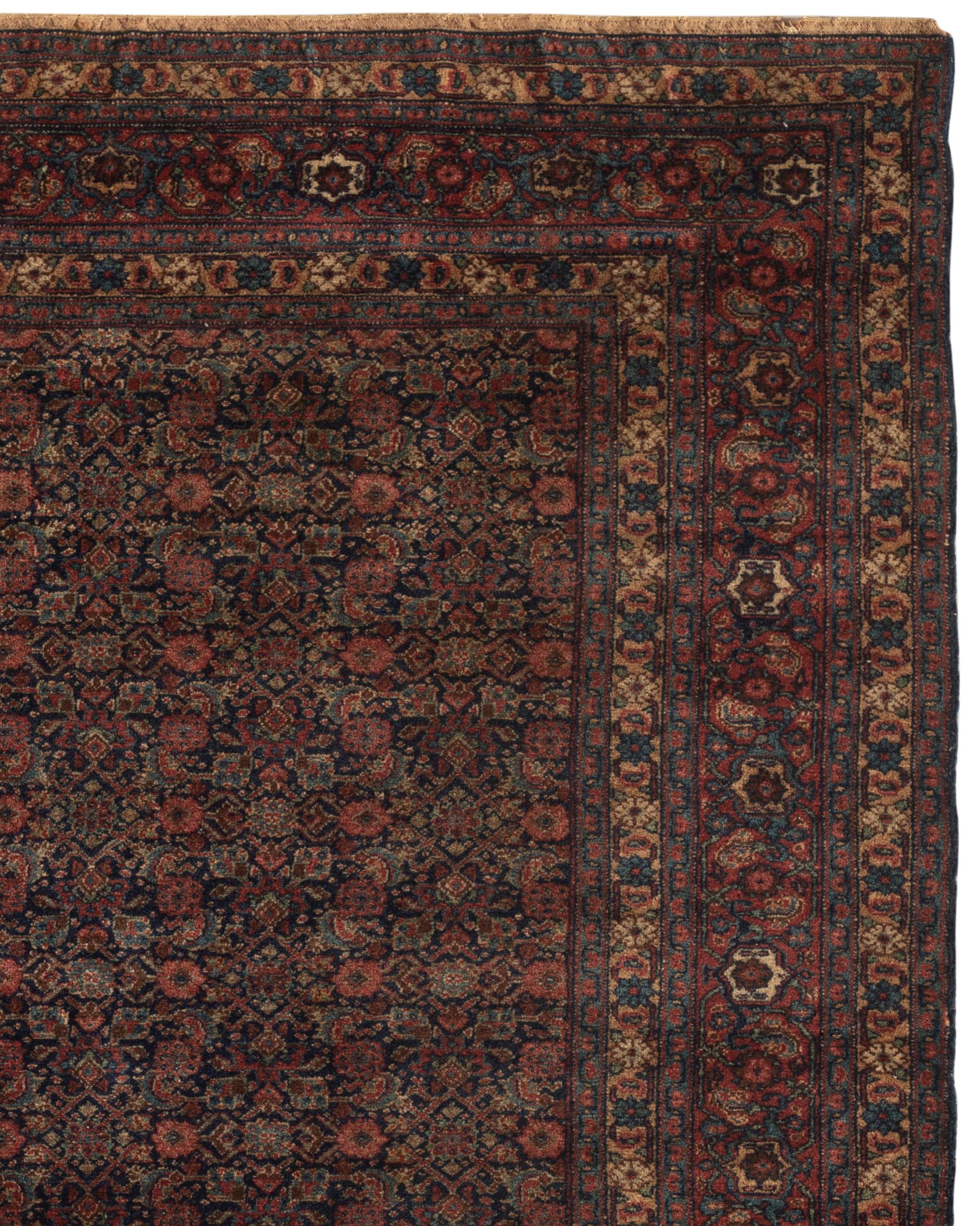 Antiker persischer Senneh-Teppich, um 1900, 1,82 m x 1,83 m (Asiatisch) im Angebot