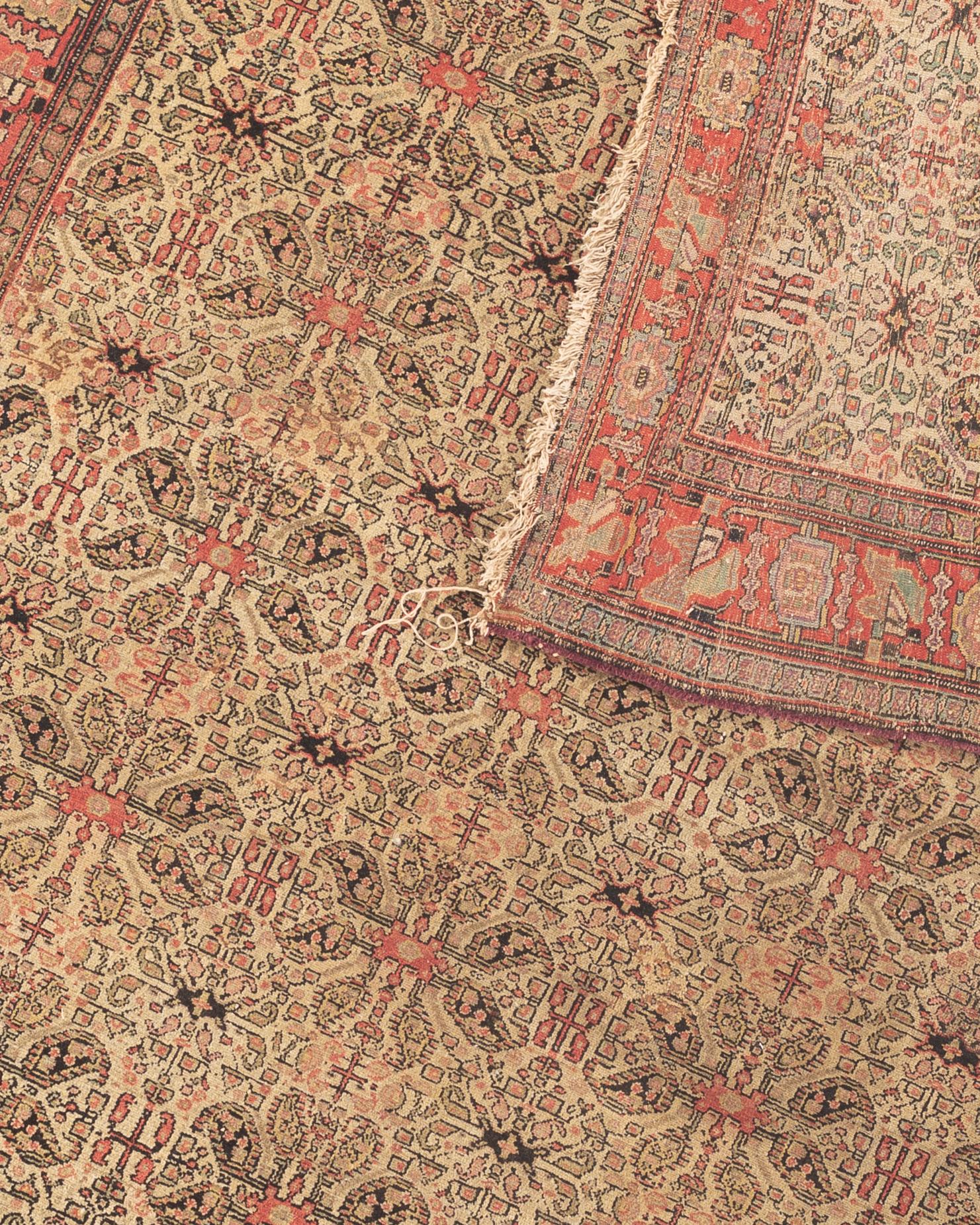 Antique Persian Senneh Rug, circa 1900 For Sale 1