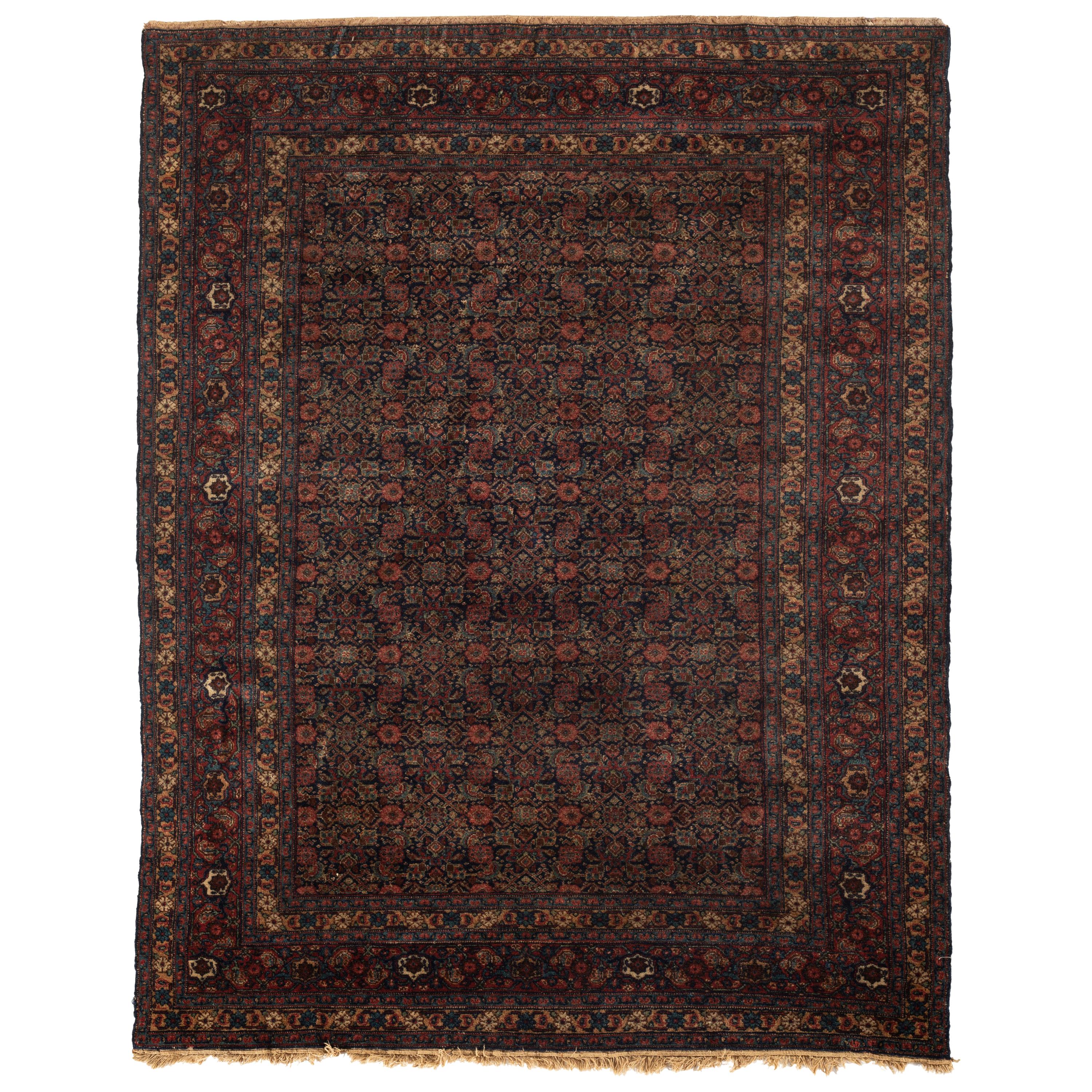 Antique Persian Senneh Rug, circa 1900 4'10 x 6'5 For Sale