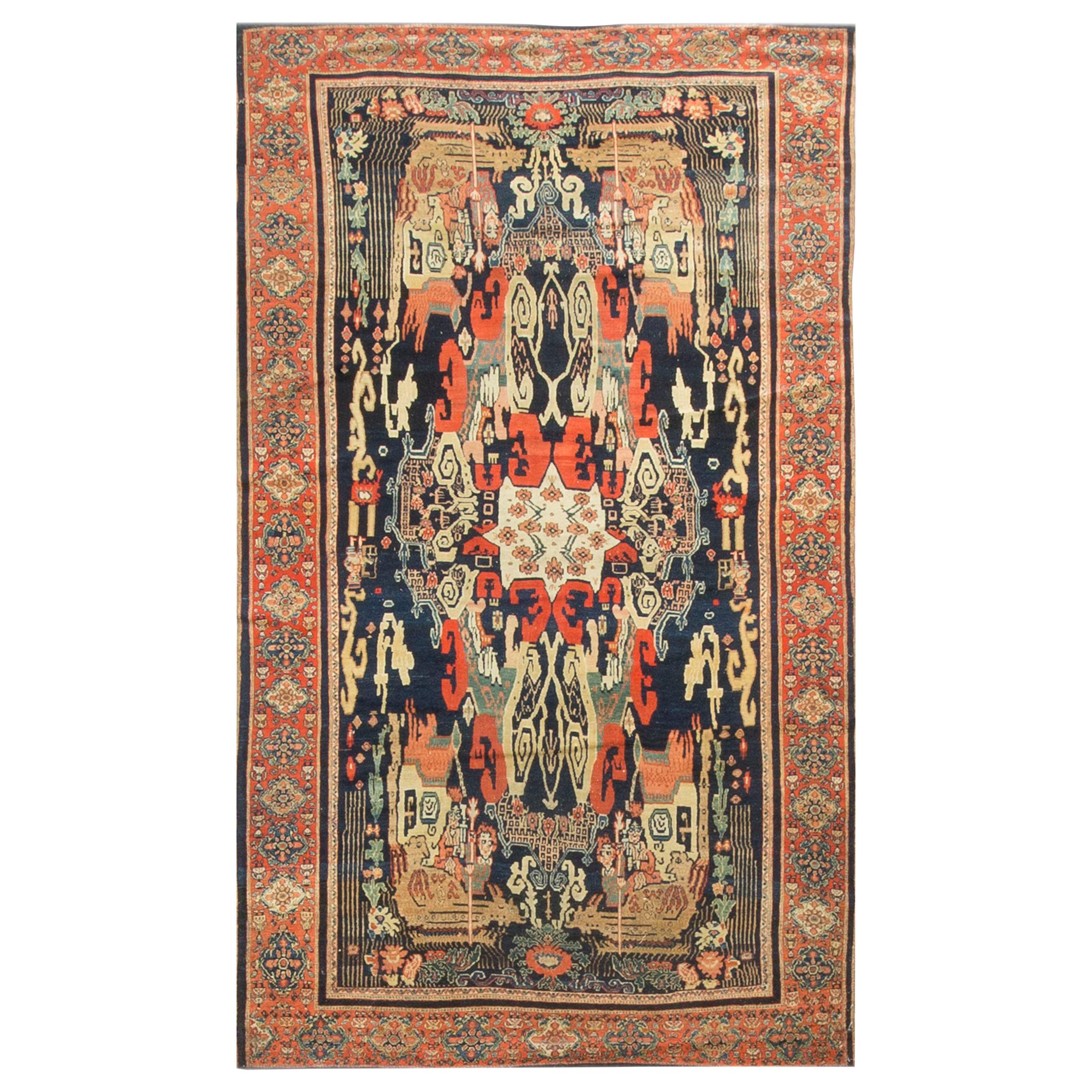 Antiker persischer Senneh-Teppich:: um 1900