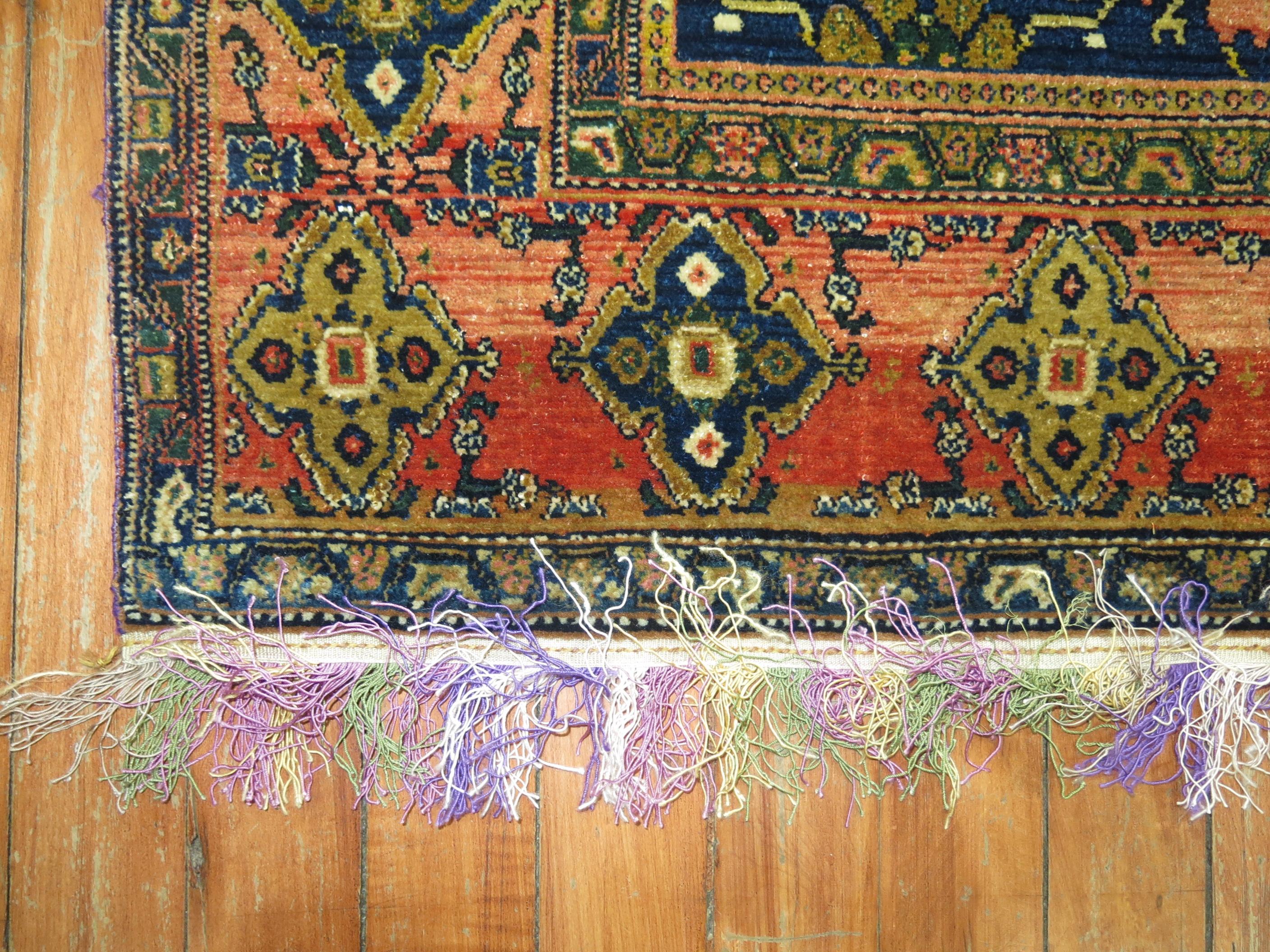 Zabihi Collection 19th Century Antique Persian Senneh Rug For Sale 5
