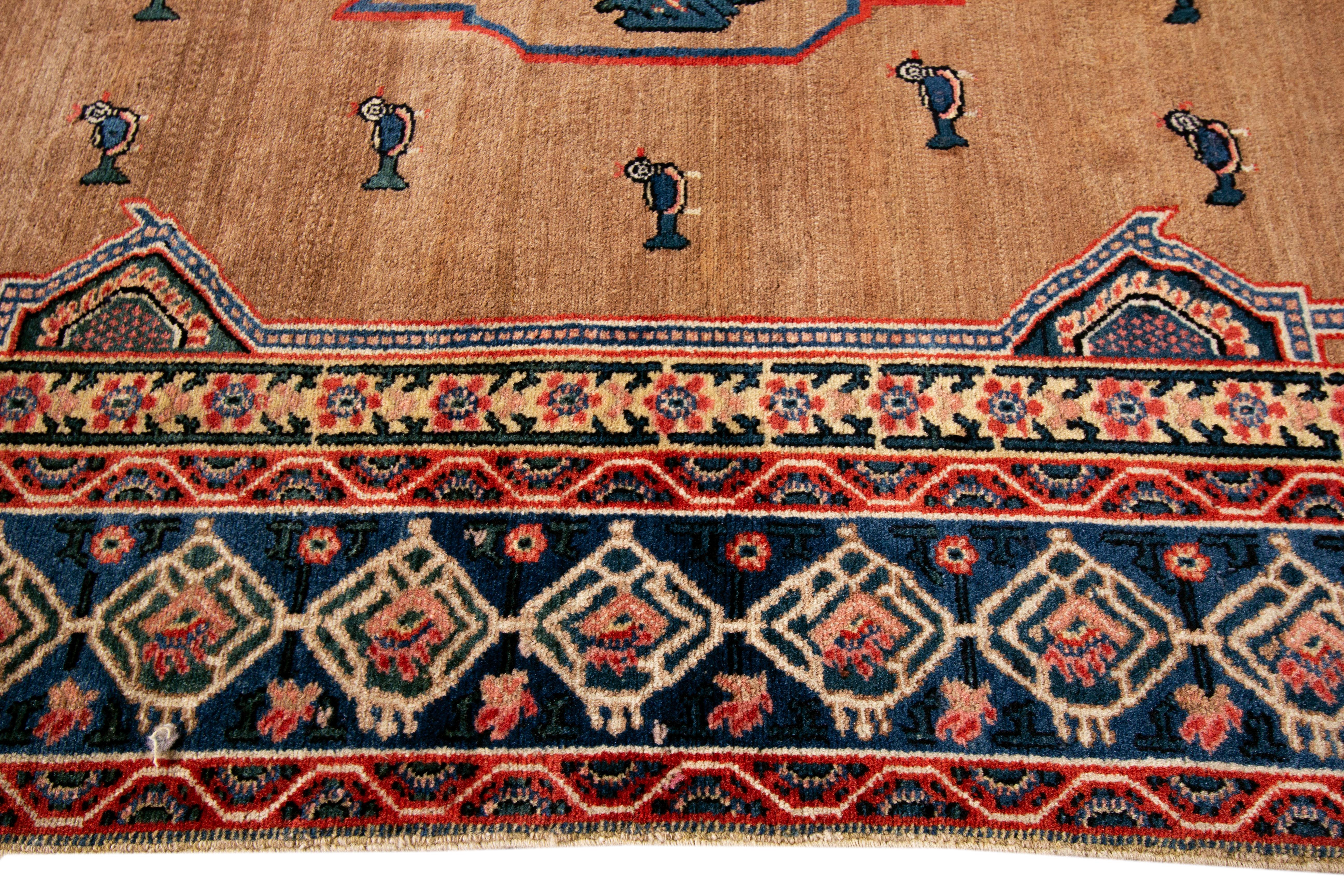 Antique Persian Senneh Rug For Sale 4