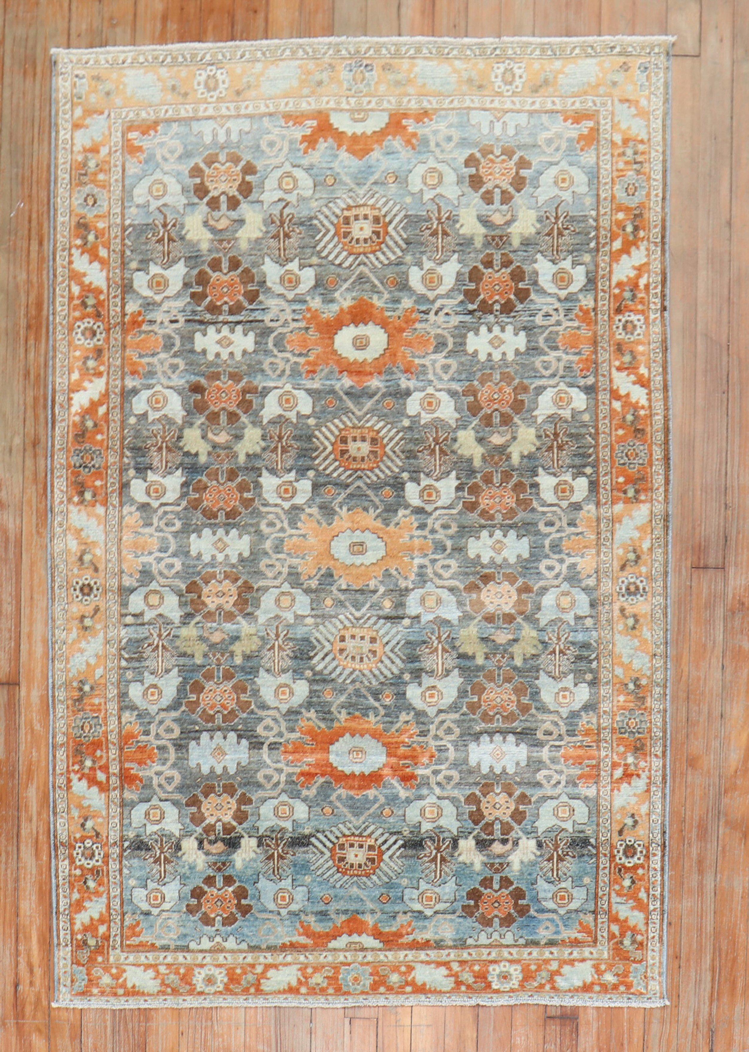 American Colonial Antique Persian Senneh Rug For Sale
