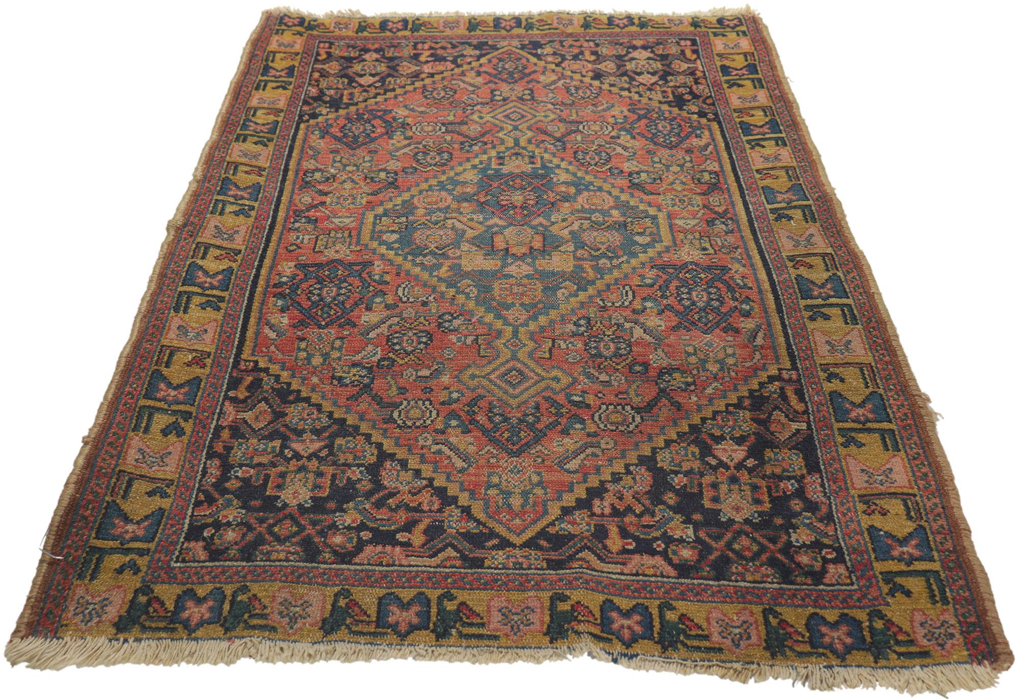 Malayer Antique Persian Senneh Rug For Sale