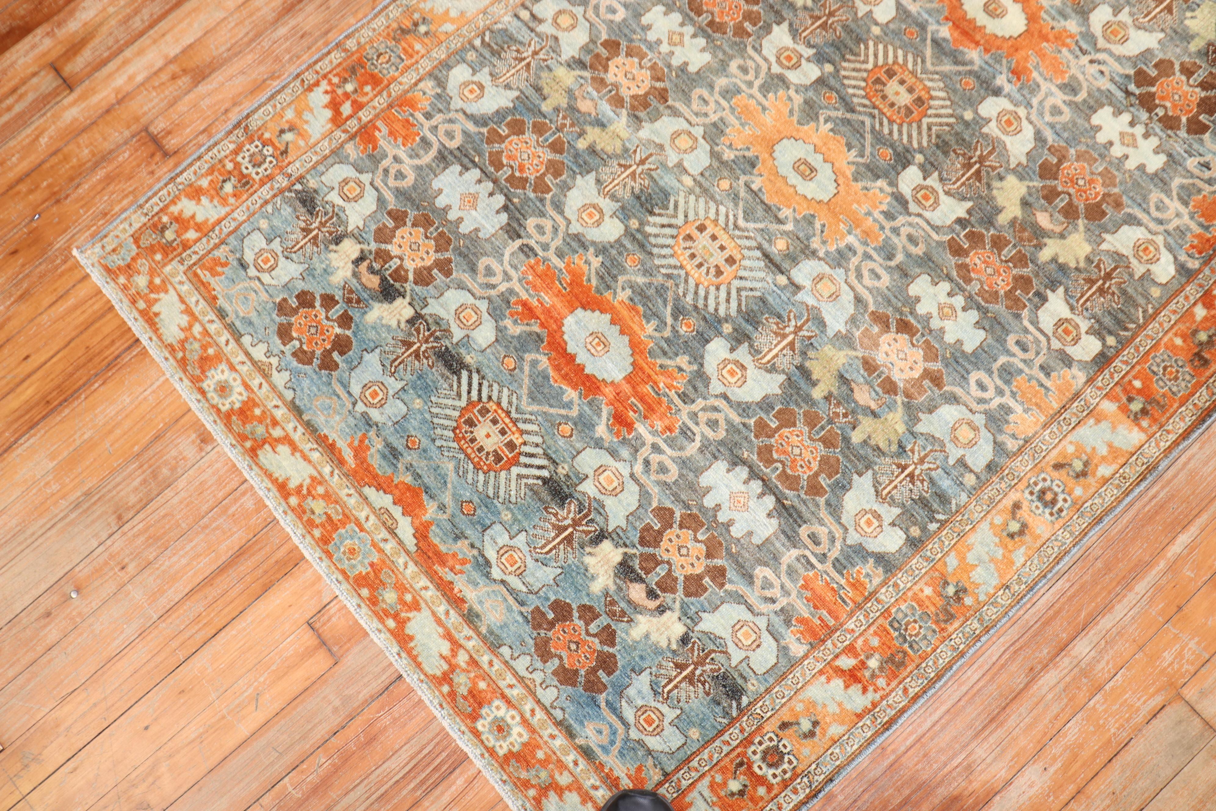 Hand-Woven Antique Persian Senneh Rug For Sale