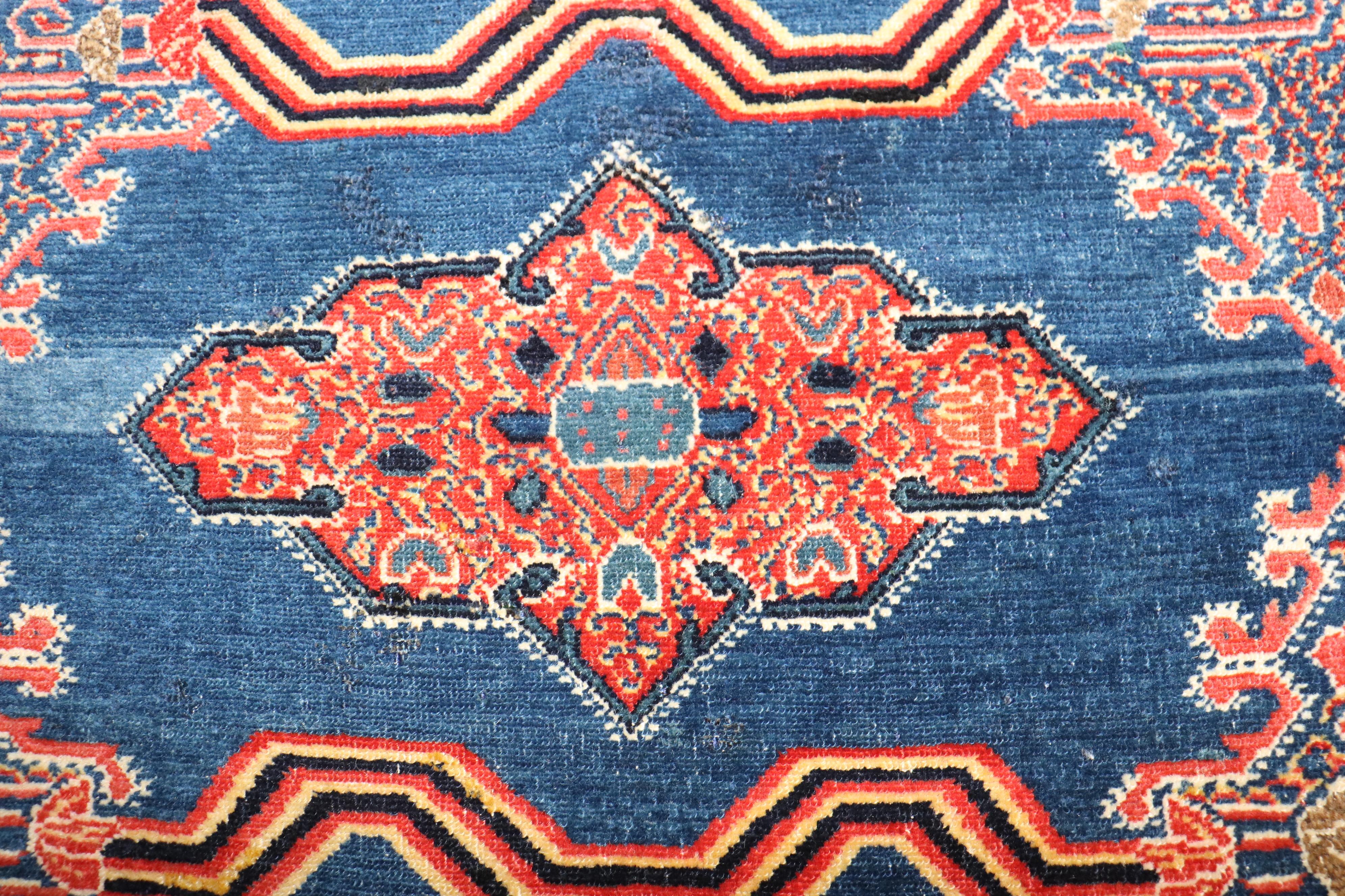 Hand-Woven Antique Persian Senneh Rug For Sale