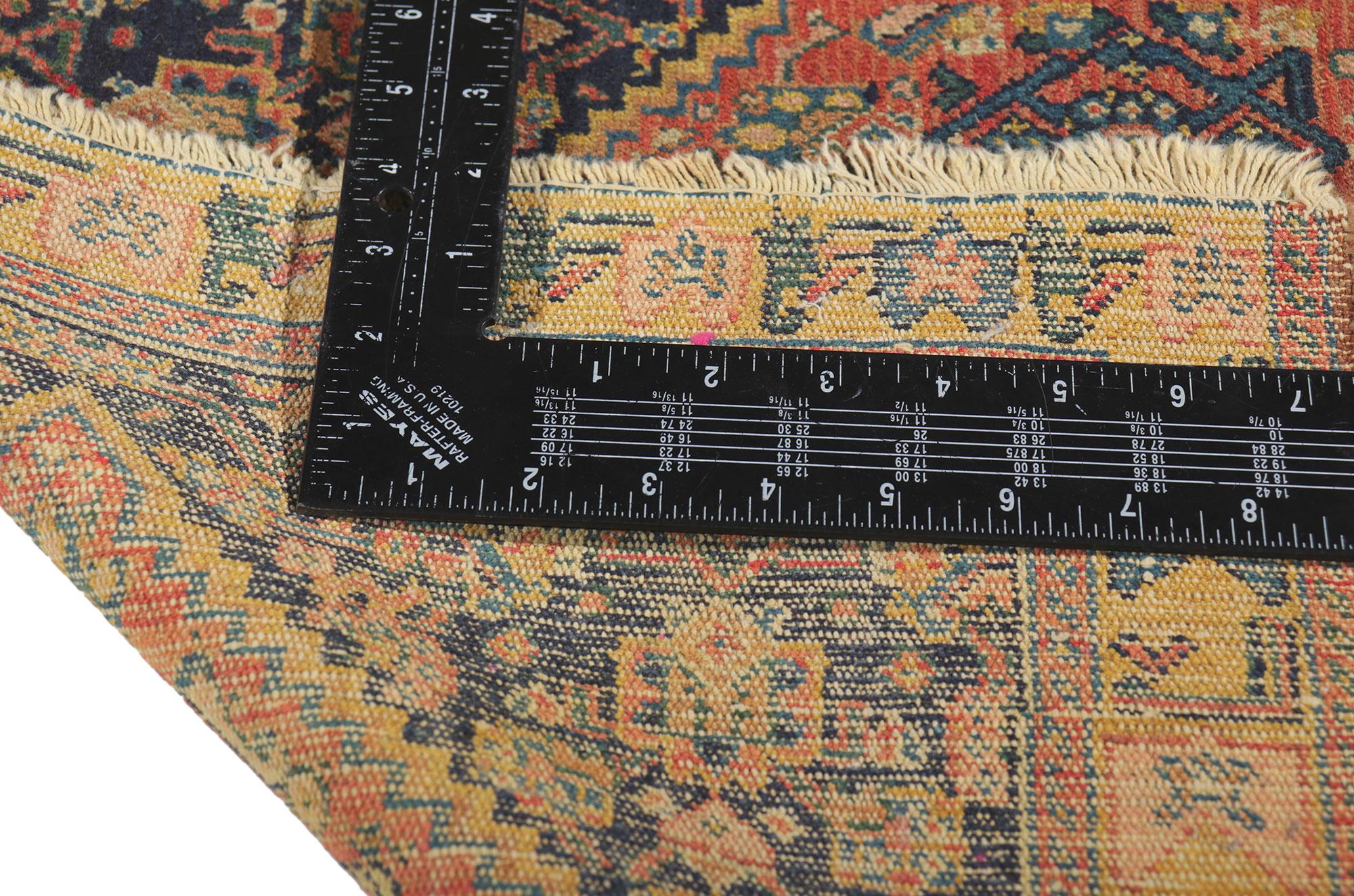 Hand-Knotted Antique Persian Senneh Rug For Sale