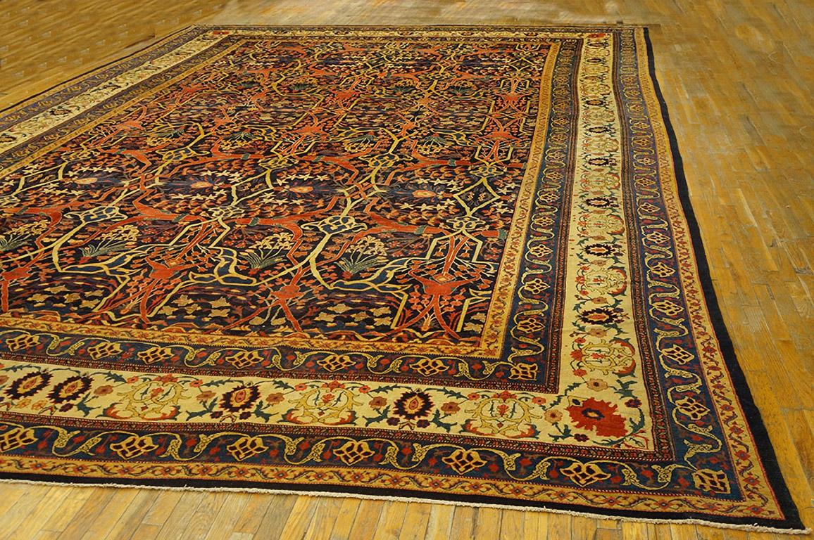 XIX secolo W.  Tappeto Persiano Senneh Garrus ( 13'10