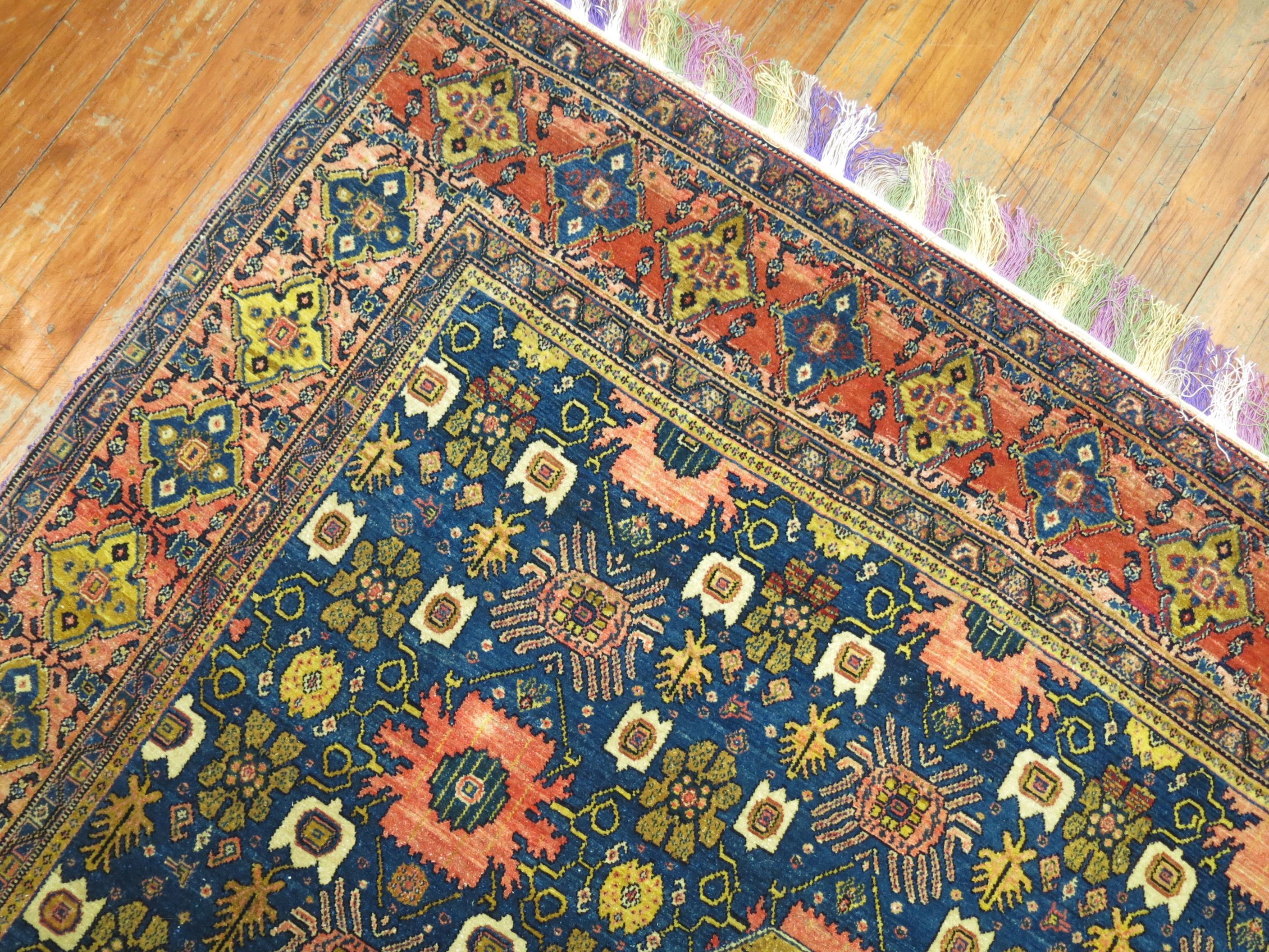 Zabihi Collection 19th Century Antique Persian Senneh Rug For Sale 2
