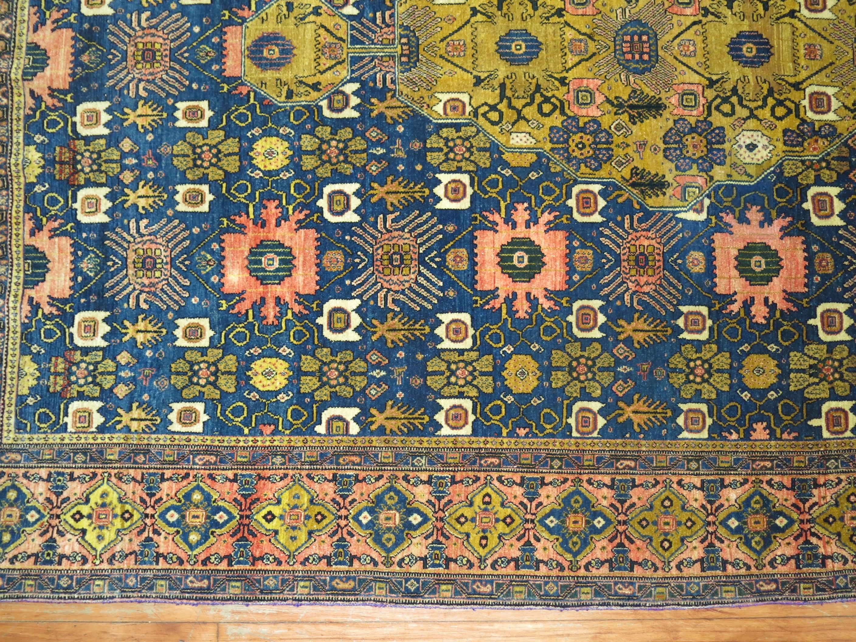 Zabihi Collection 19th Century Antique Persian Senneh Rug For Sale 3