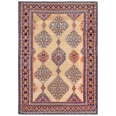 Antique  19th Century W. Persian Senneh Carpet ( 4'8" x 6'6" - 142 x 198 )