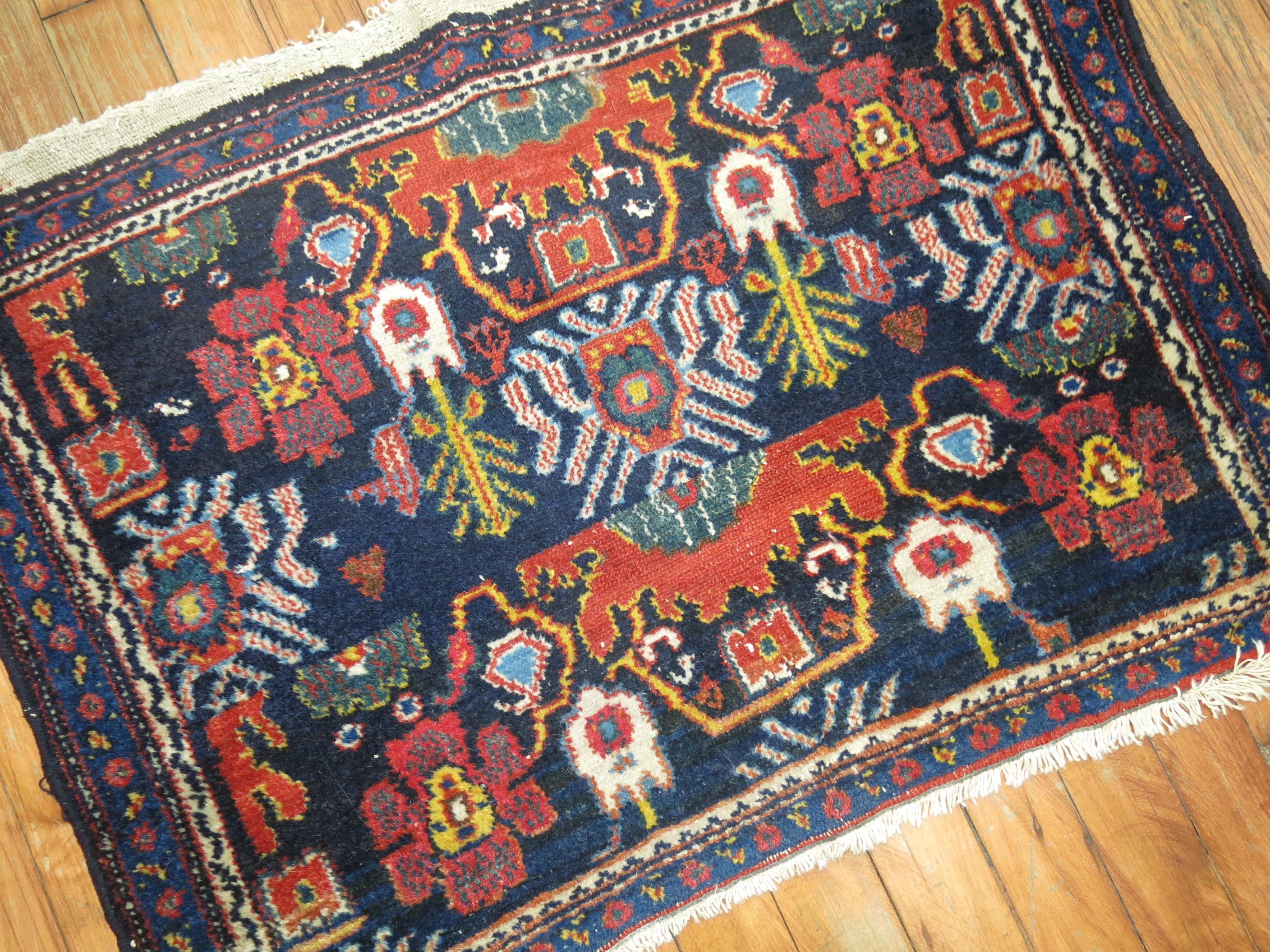 Antique Persian Senneh rug mat


Antique Senneh rugs are one of the most distinctive of all Persian rugs, even though the designs are often similar to Bidjar Rugs and Tabriz Rugs but just touching the rugs. Antique Senneh rugs use very tightly