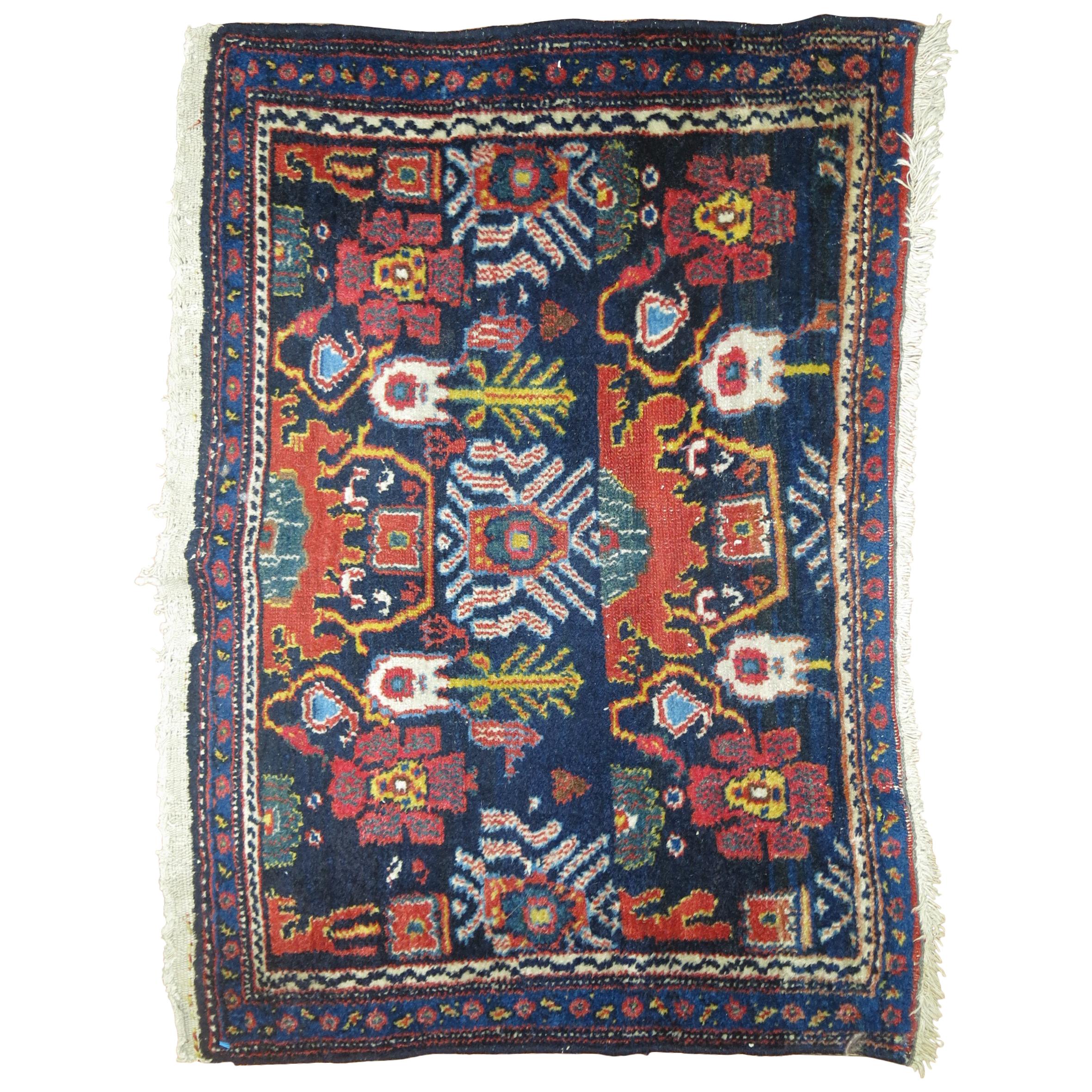 Antique Persian Senneh Rug Mat