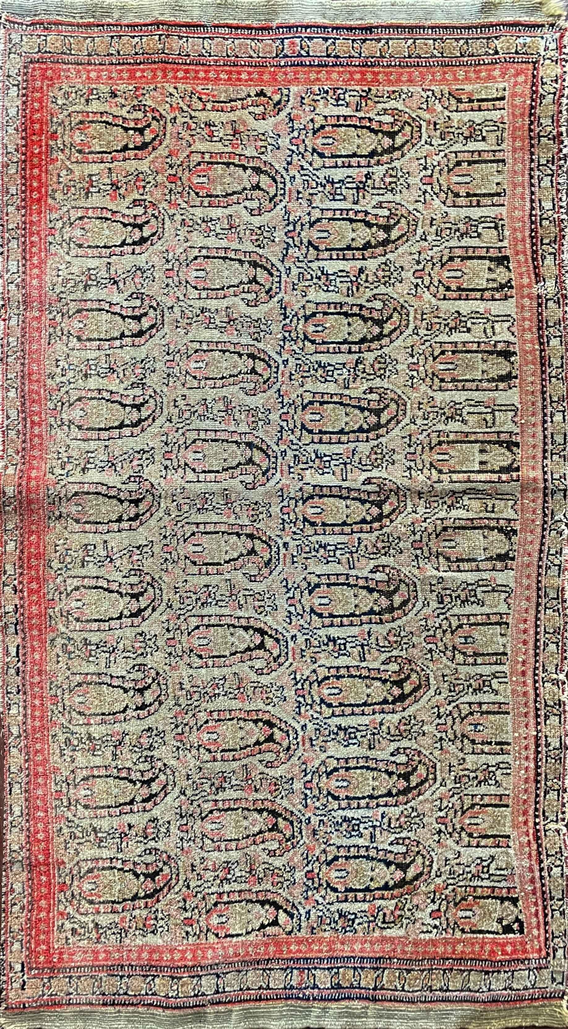 19th Century Antique Persian Senneh Rug, very fine For Sale