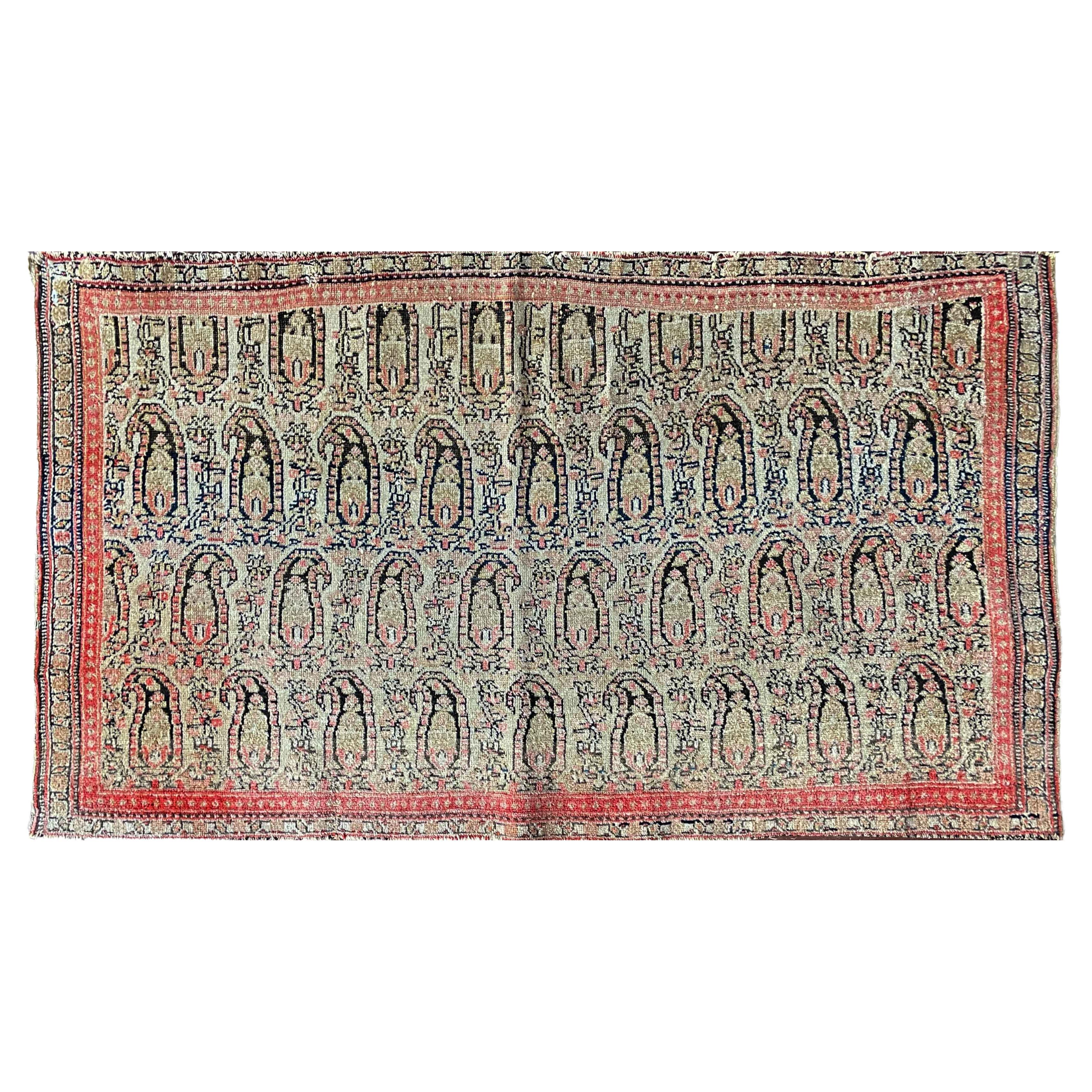 Antique Persian Senneh Rug, very fine For Sale