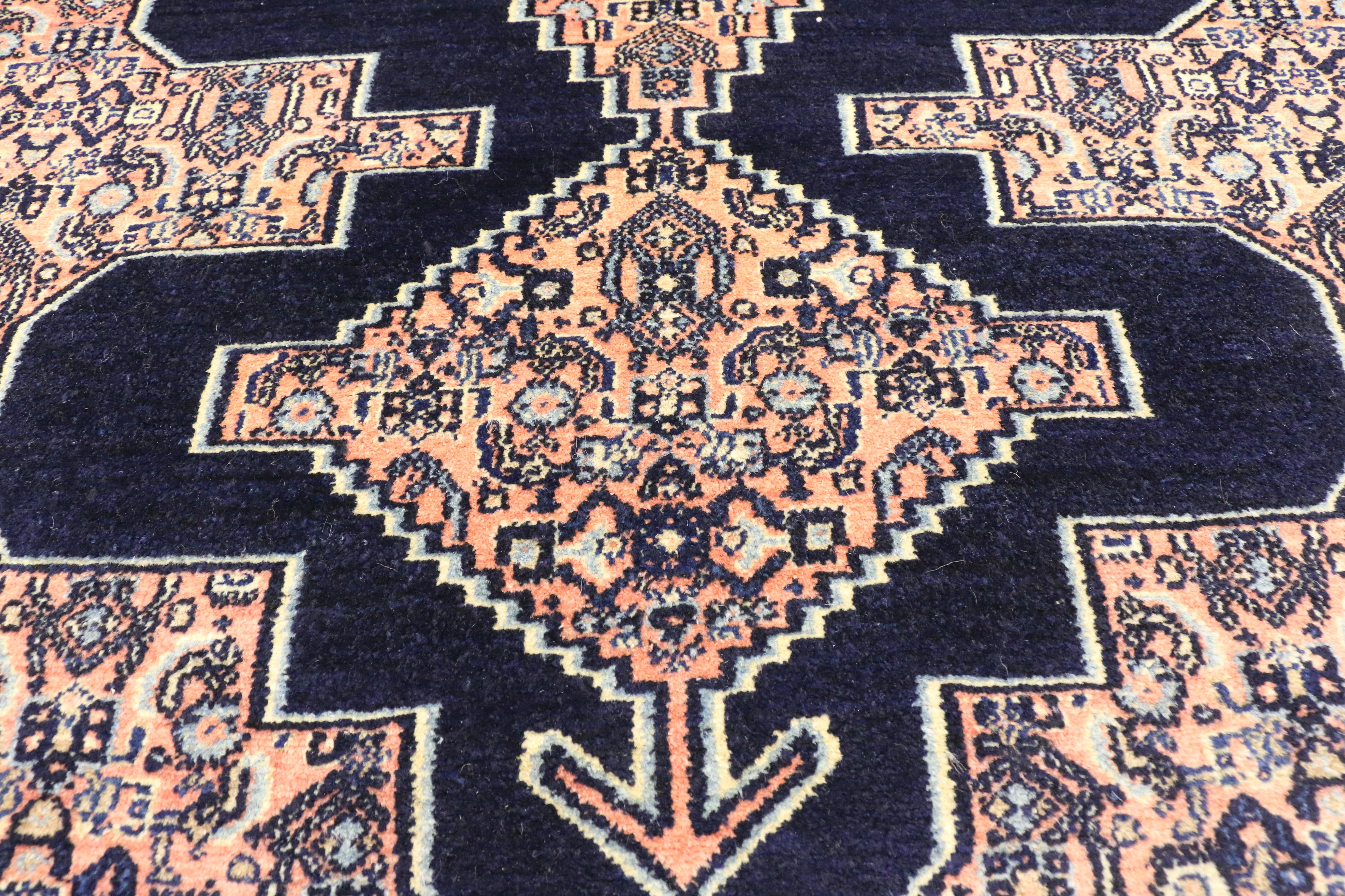 Hand-Knotted Antique Persian Senneh Rug with Traditional Modern Style For Sale