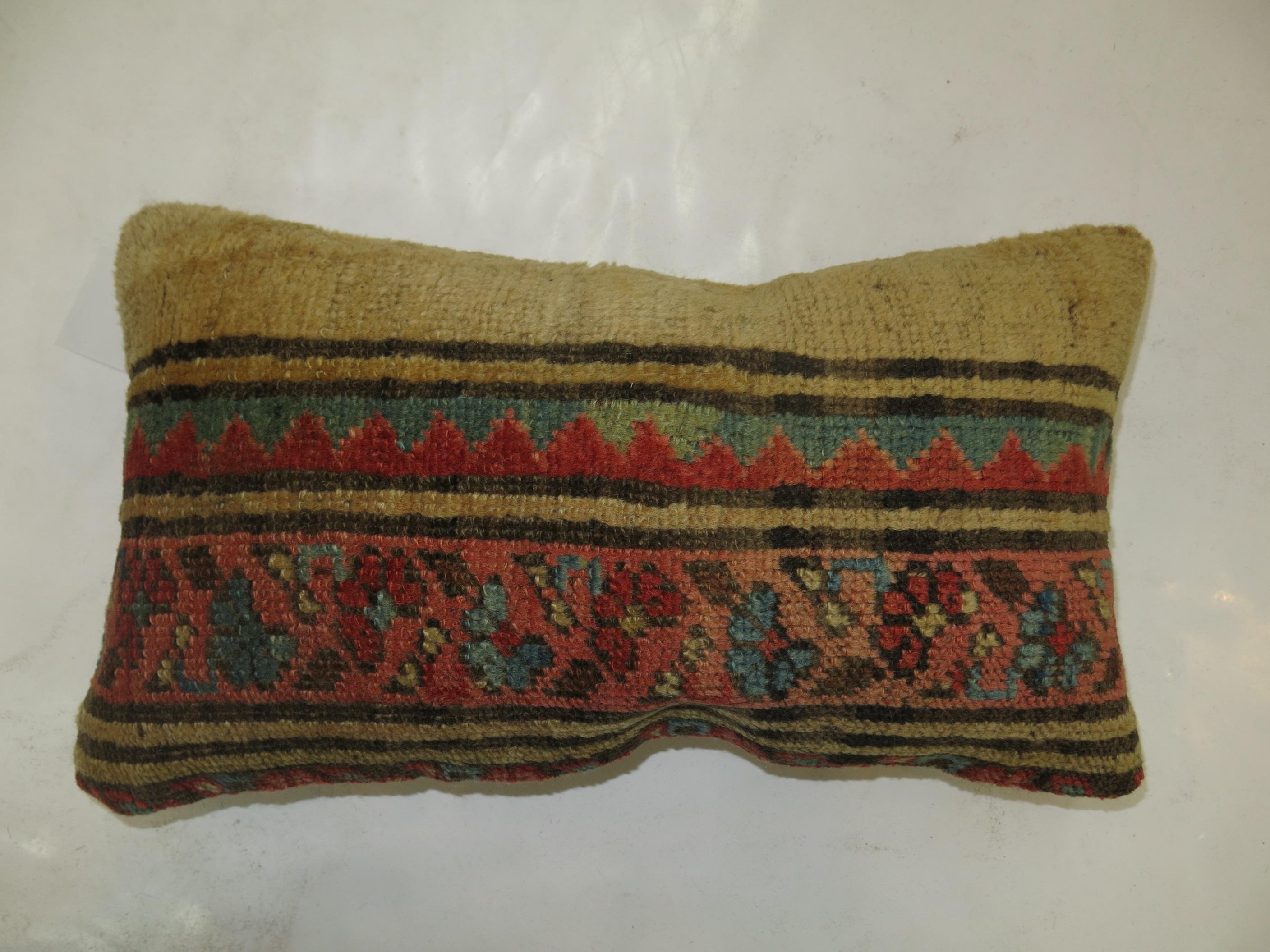 Bakshaish Antique Persian Serab Bolster Rug Pillow For Sale