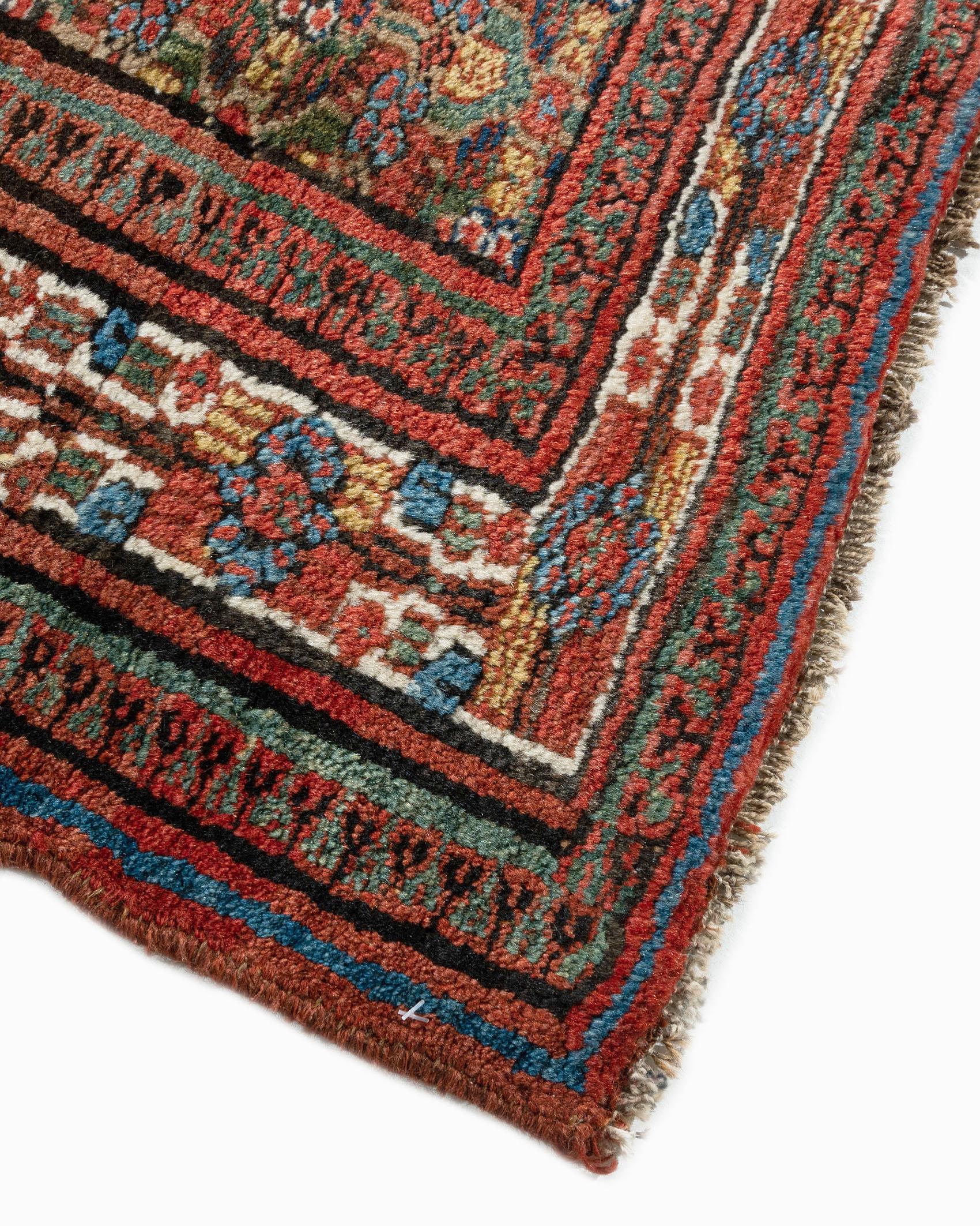 Antiker persischer Serab- Ziegelgrüner Teppich-Läufer 2' x 6'6 im Angebot 4