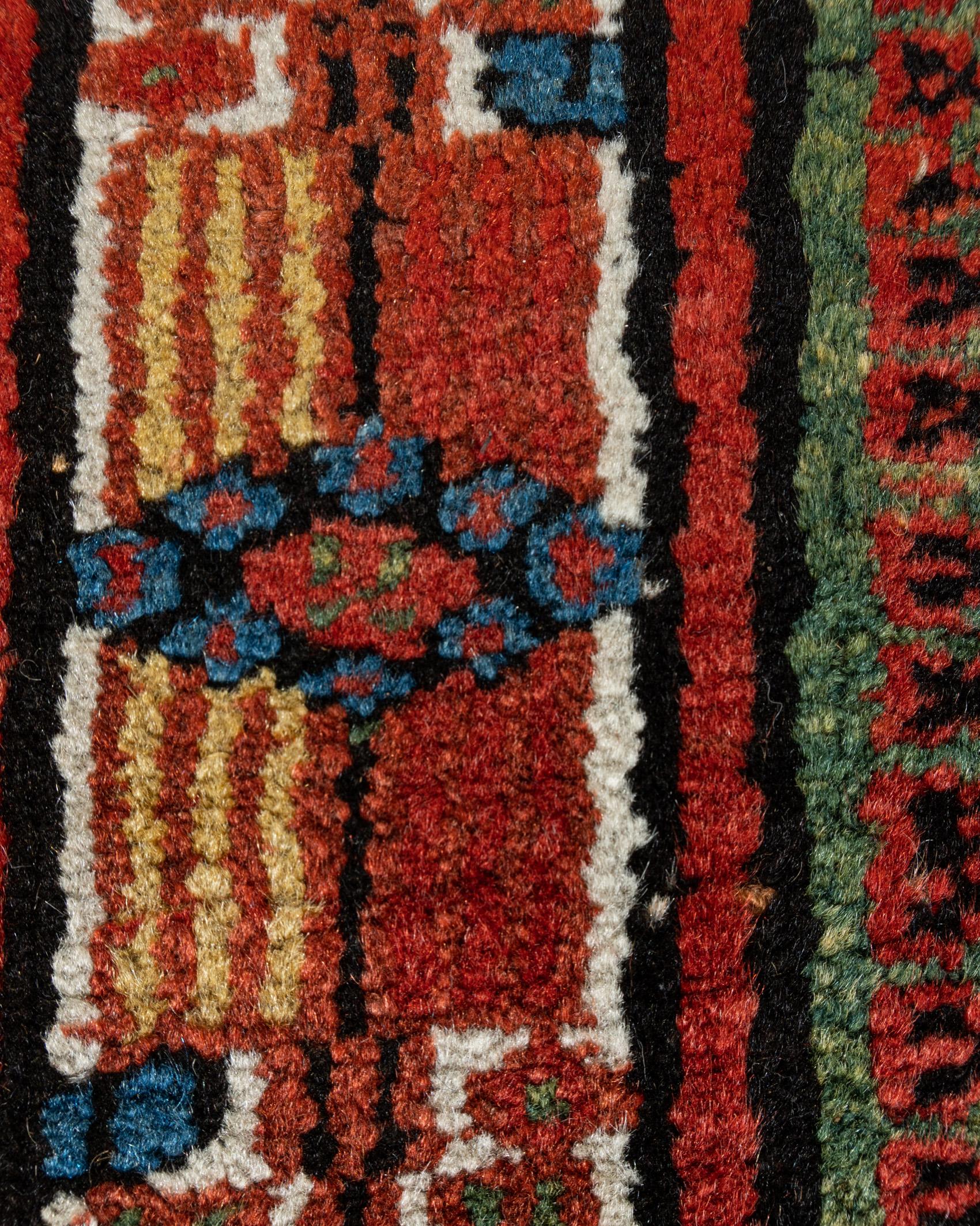Antiker persischer Serab- Ziegelgrüner Teppich-Läufer 2' x 6'6 im Zustand „Gut“ im Angebot in New York, NY