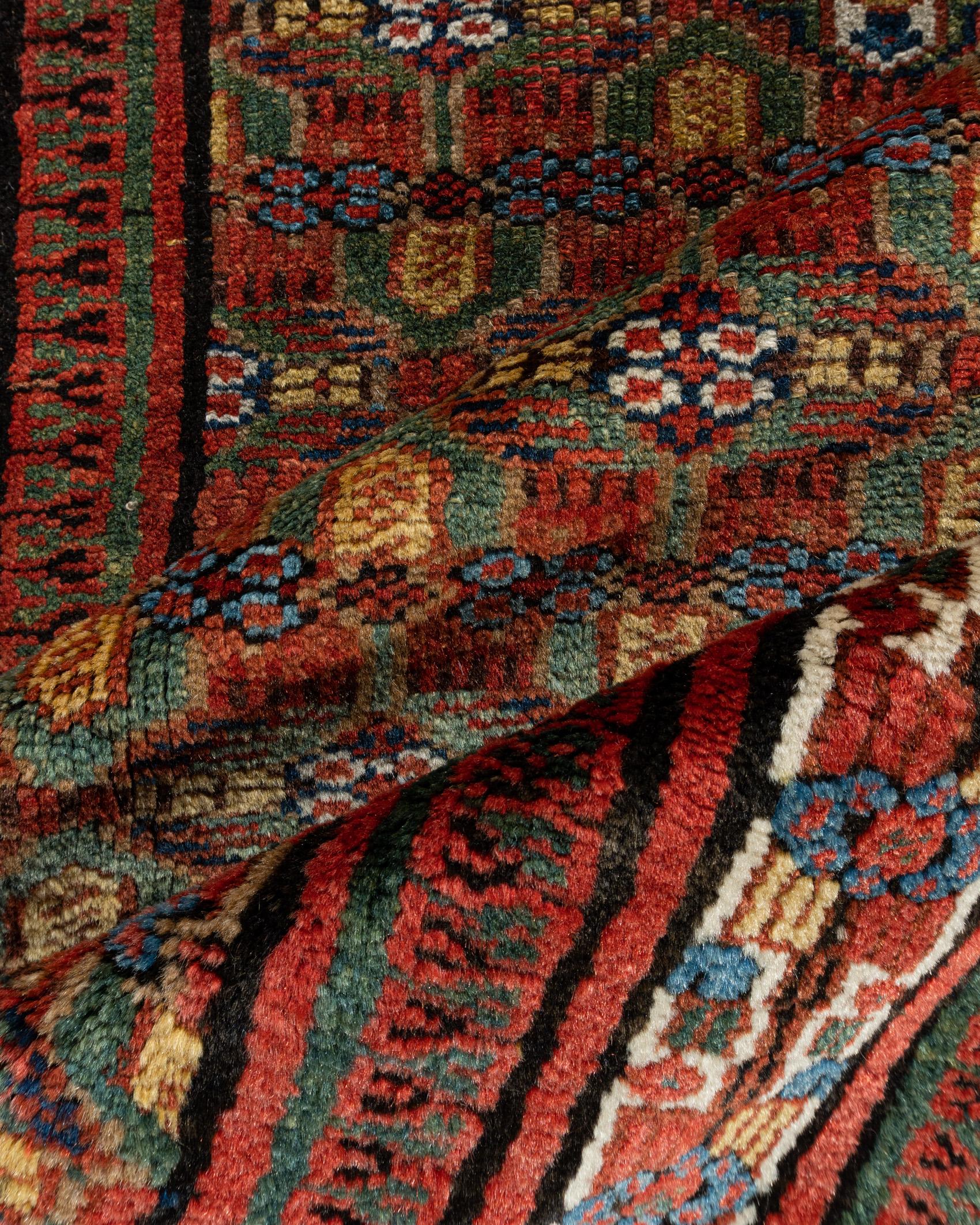 Antiker persischer Serab- Ziegelgrüner Teppich-Läufer 2' x 6'6 im Angebot 2