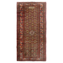 Antique Persian Serab Brick Green Rug Runner 2' x 6'6