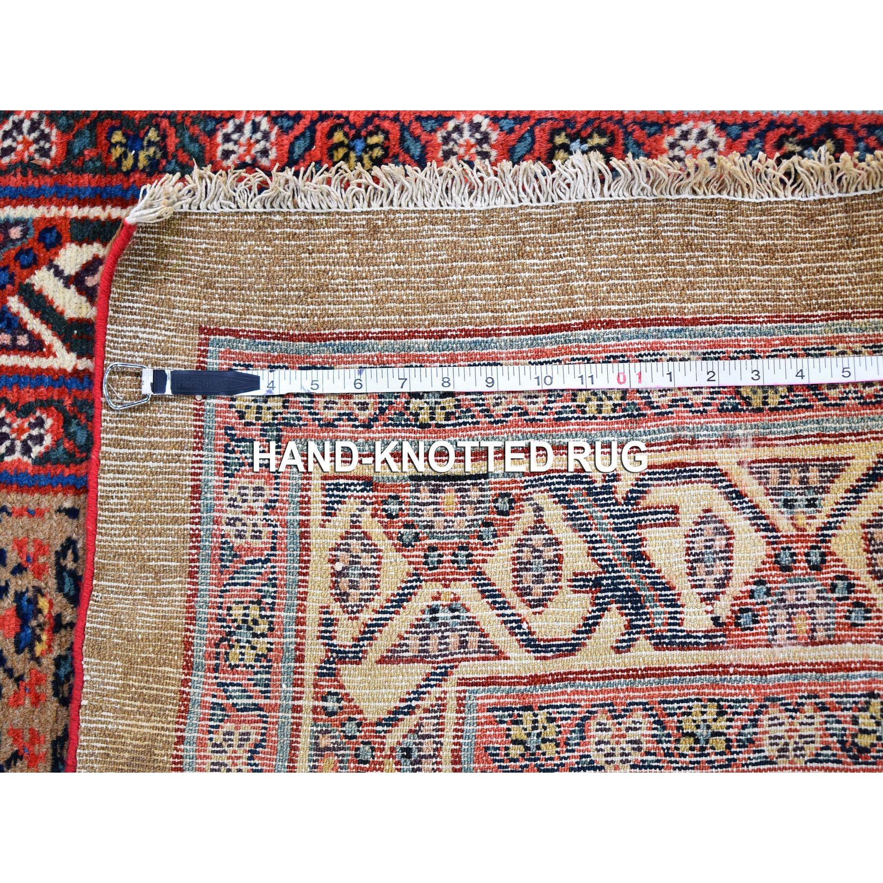 Début du 20ème siècle Ancien tapis de couloir persan Serab Camel Hair Full Pile Exc Cond fait à la main en vente
