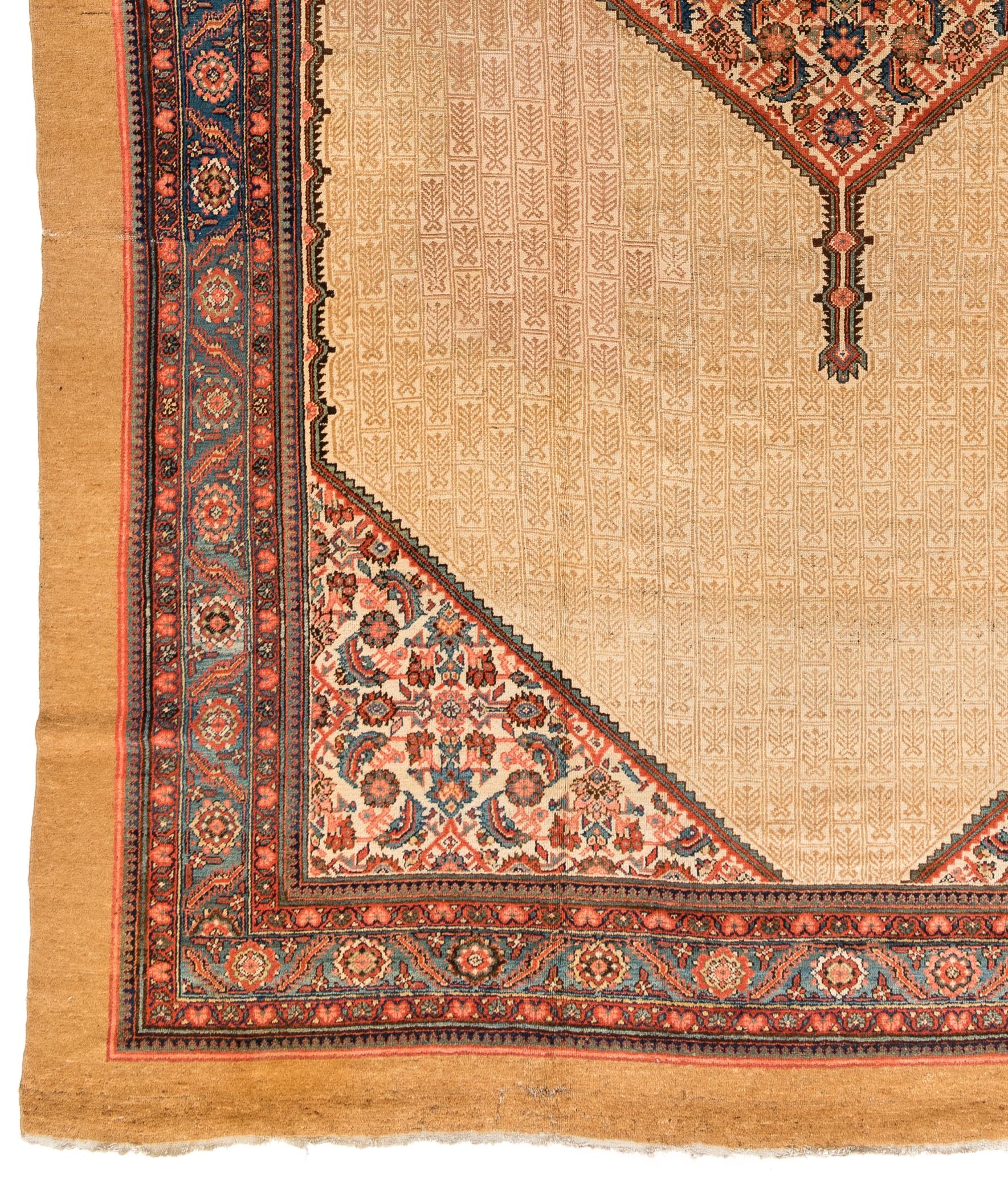 Antique Northwest Persian Serab Camel Hair HandKnotted Gallery Rug For