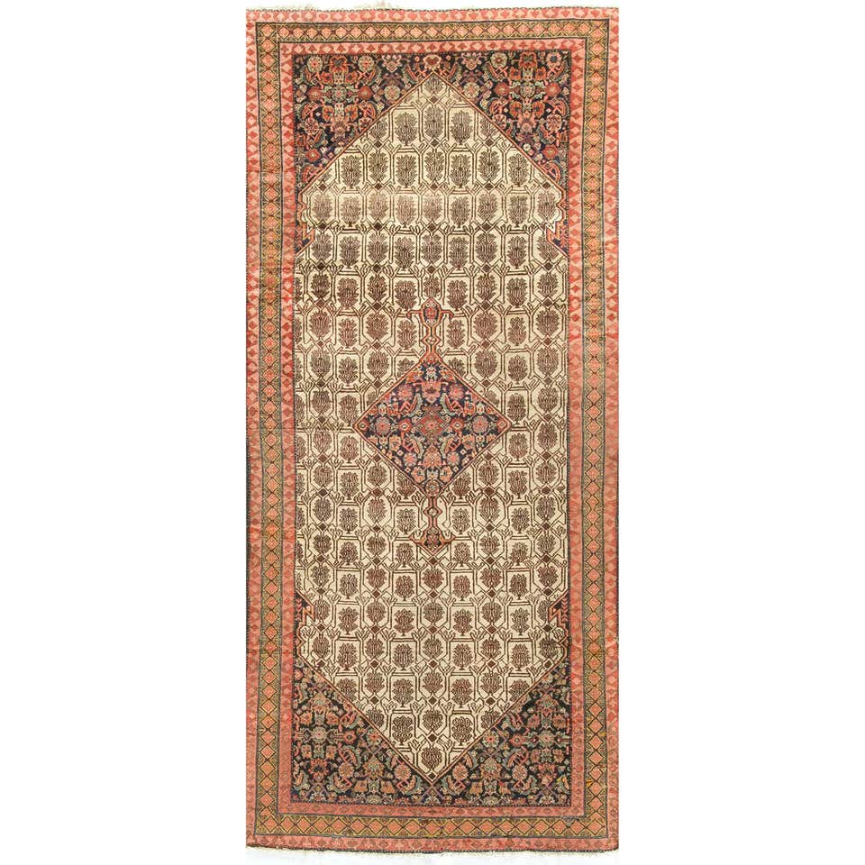 Antique Persian Camel Hair Serab Oriental Rug, in Small Runner Size ...