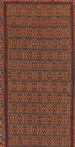 Antigua Alfombra Persa Serab de Pelo de Camello, Anudada a Mano circa 1880 5' x 9'7