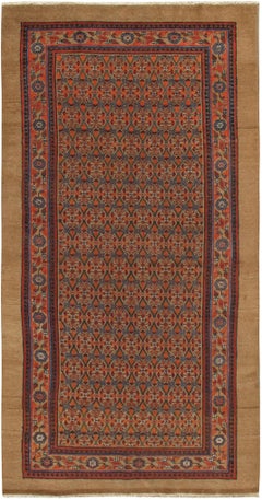 Antigua Alfombra Persa Serab de Pelo de Camello, Anudada a Mano circa 1880 5' x 9'7