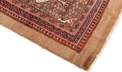 Antique Persian Serab Camel Hair Runner, Late 19th Century