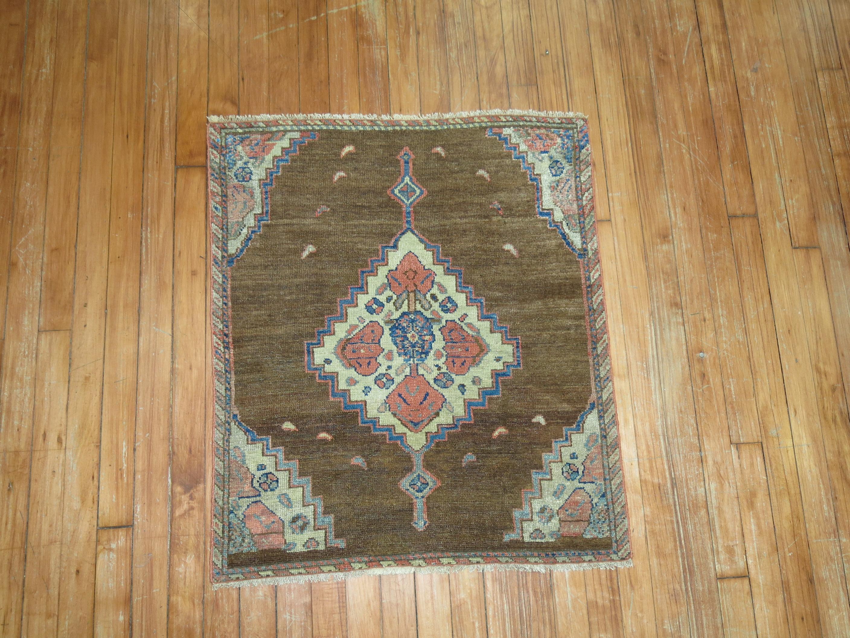 Tribal Antique Persian Serab Decorative Rug Mat For Sale
