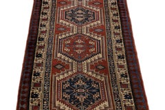 Antique Persian Serab Handmade Tribal Rust Wool Runner